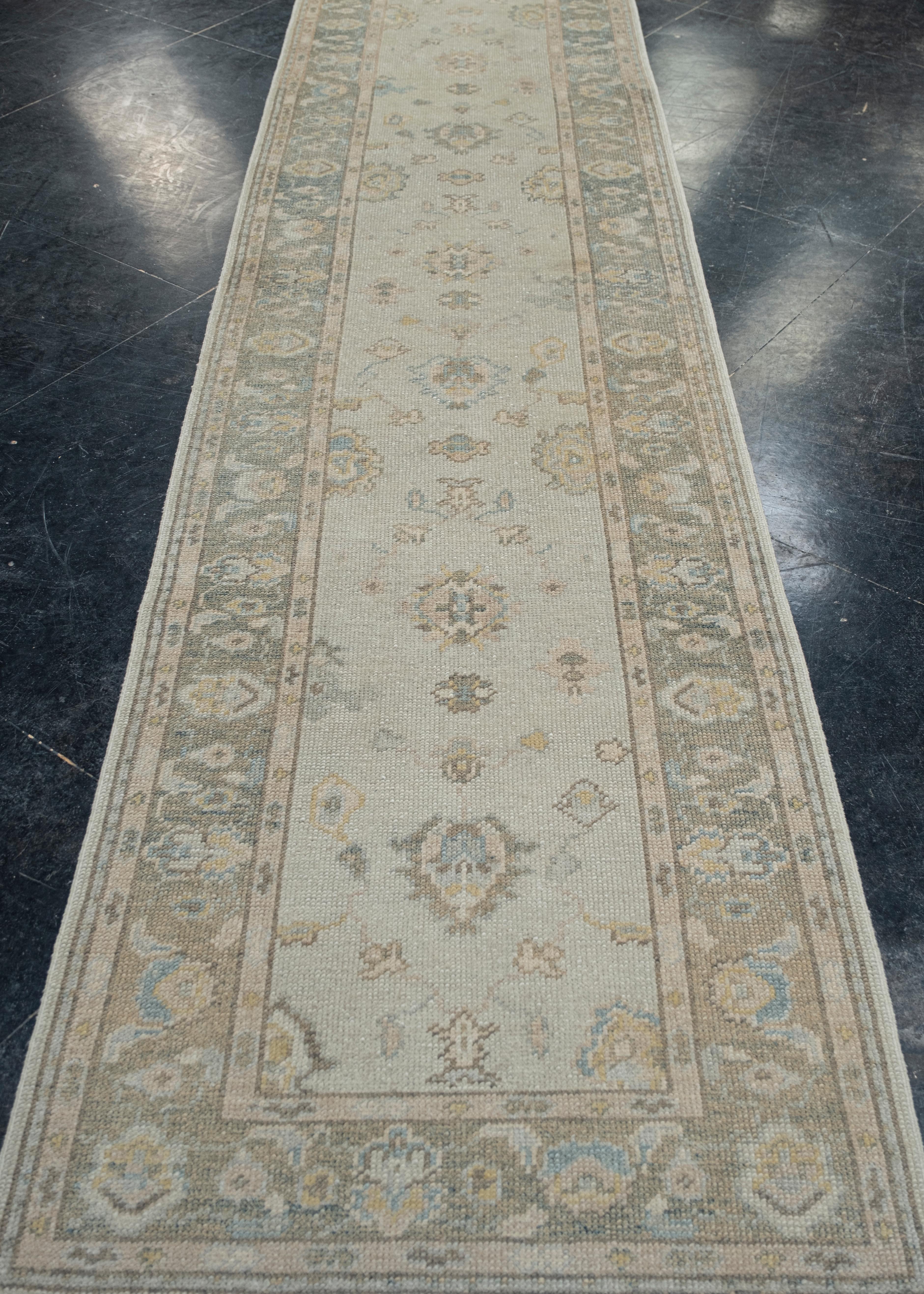 Oushak-Teppich Orientalischer handgeknüpfter türkischer Oushak 2'11