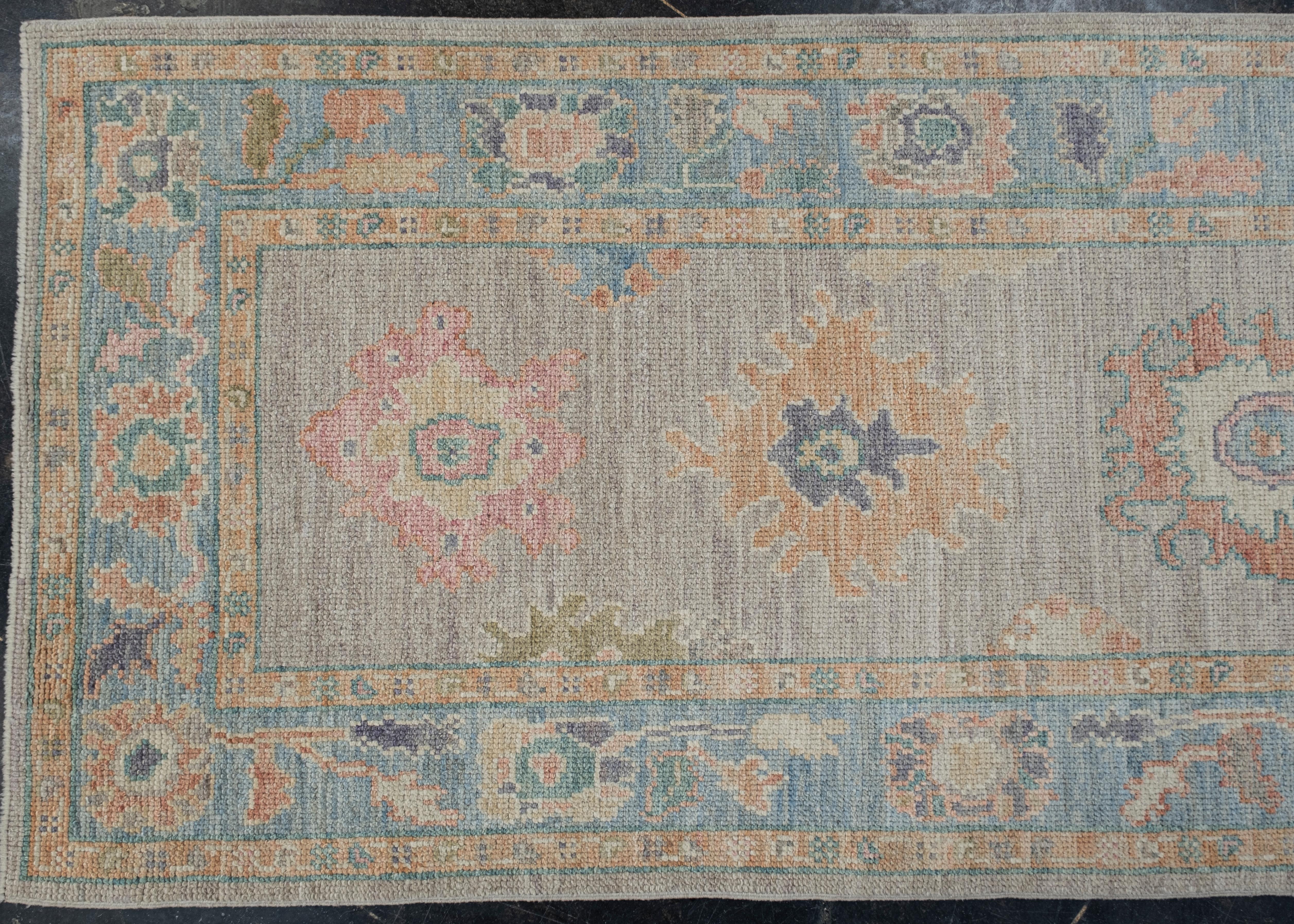 Oushak-Teppich Orientalischer handgeknüpfter türkischer Oushak 2'11