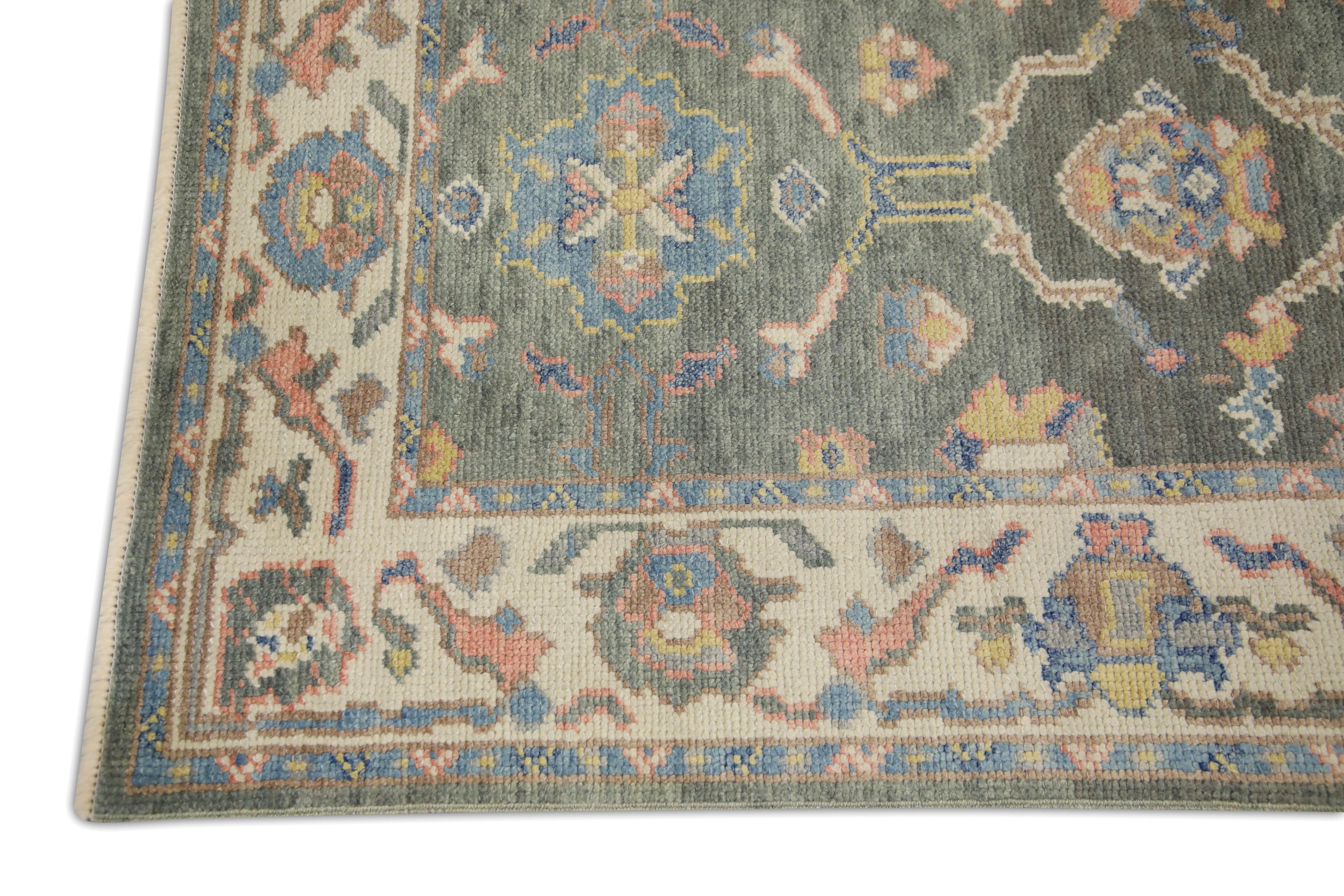 Oushak-Teppich Orientalischer handgeknüpfter türkischer Oushak 2'11