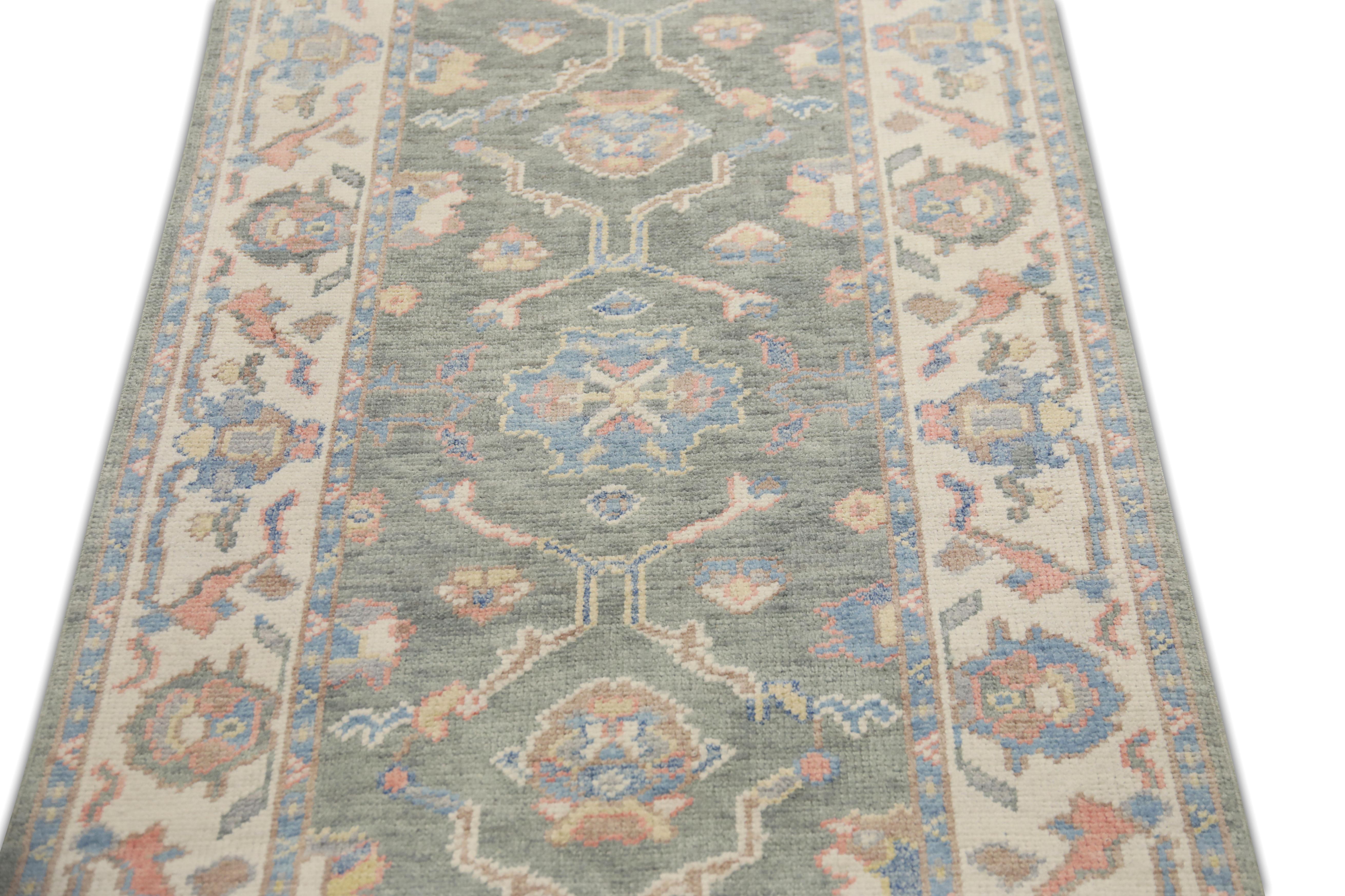 Oushak-Teppich Orientalischer handgeknüpfter türkischer Oushak 2'11
