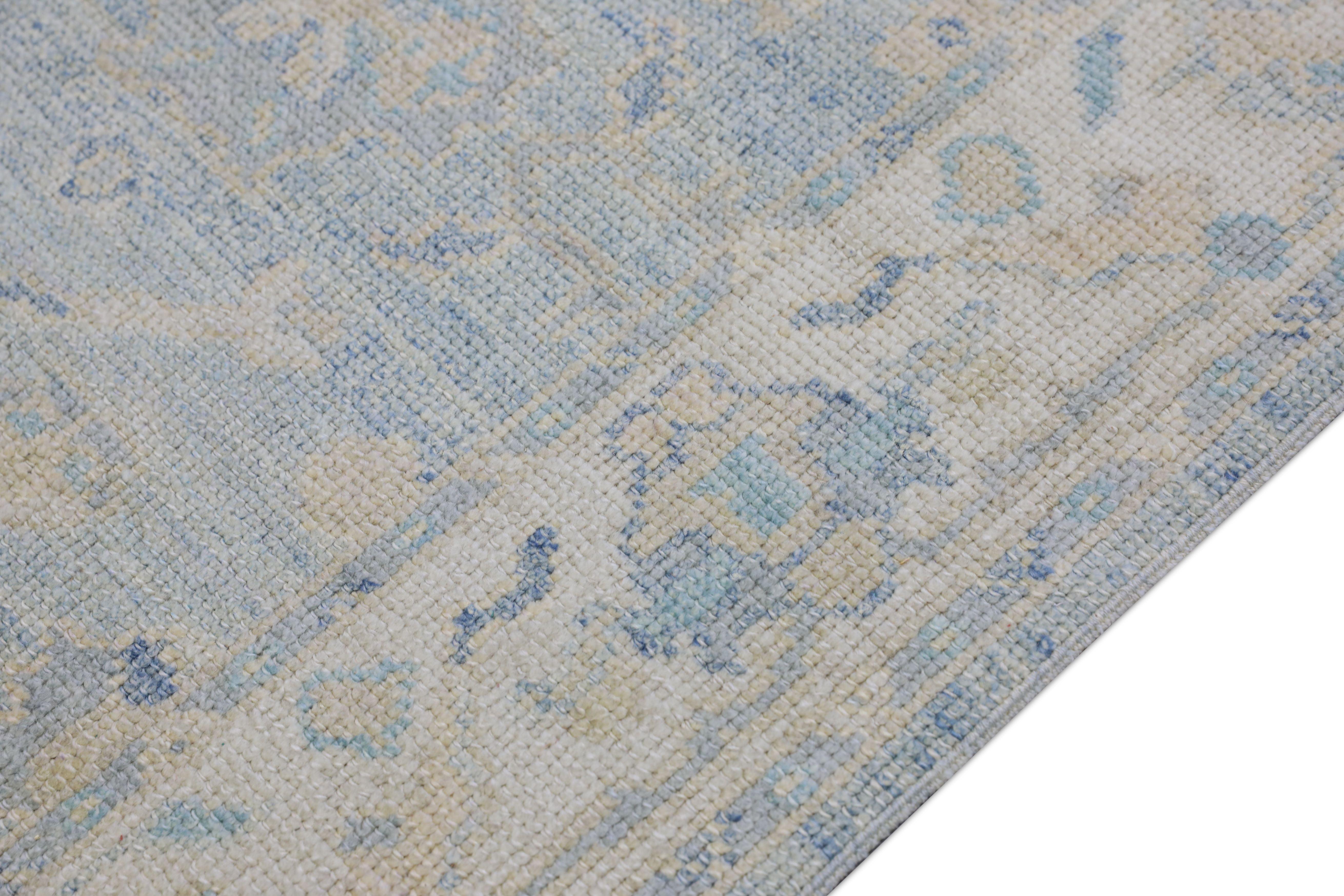 Tapis oriental noué à la main turc Oushak 2'11