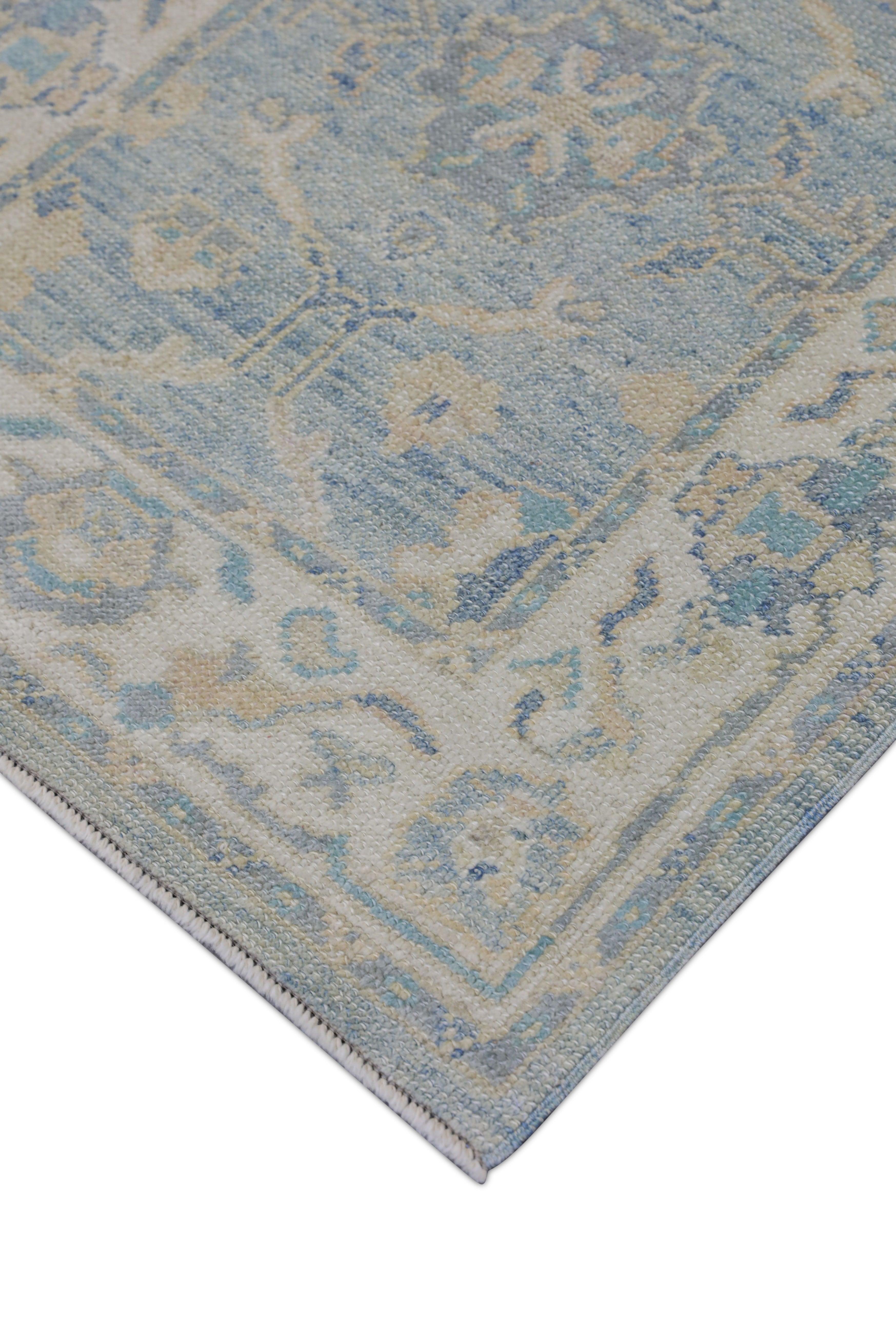 Turc Tapis oriental noué à la main turc Oushak 2'11