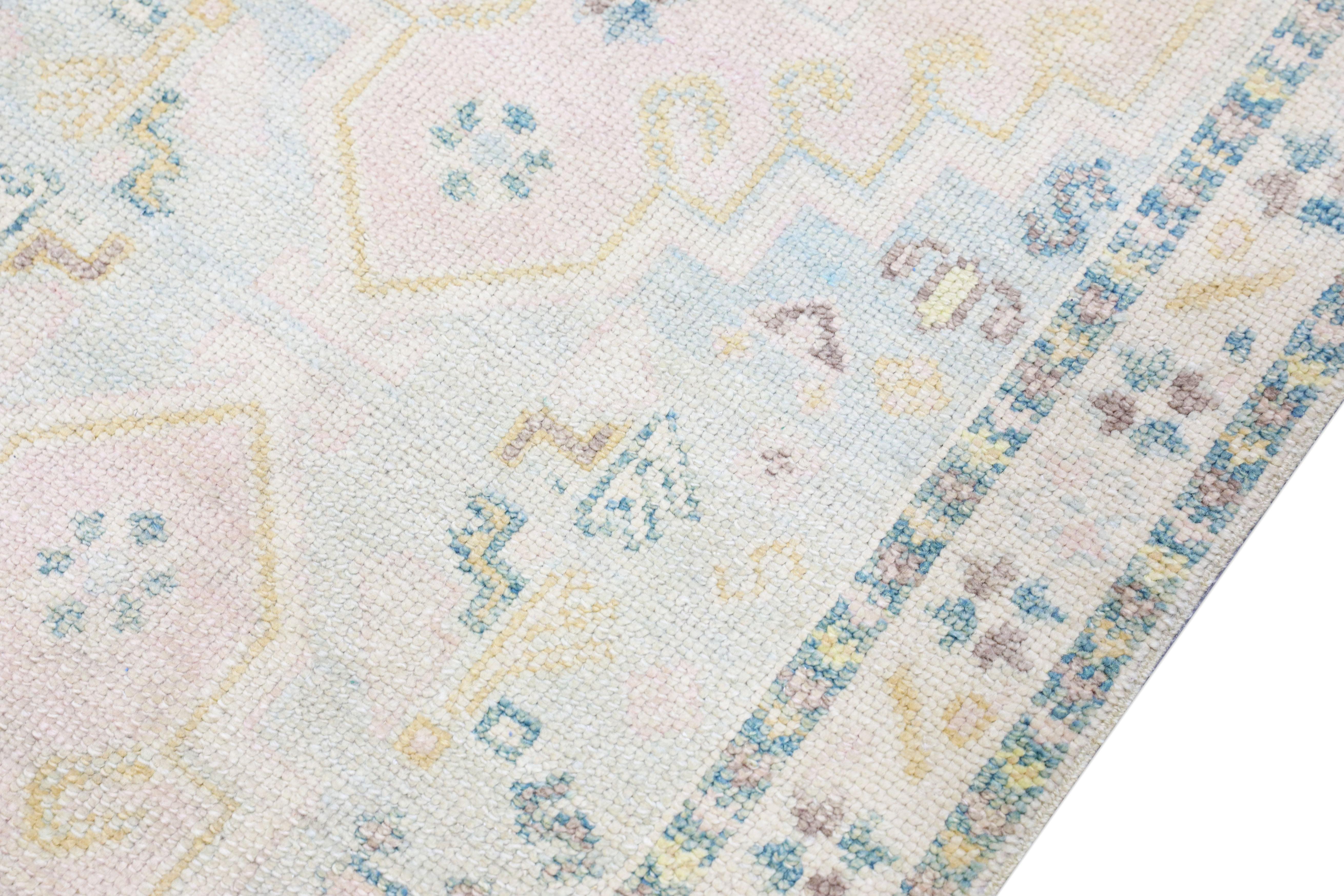 Oushak Rug Oriental Hand Knotted Turkish Oushak 2'11