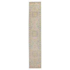 Oushak Rug Oriental Hand Knotted Turkish Oushak 2'11" x 15'6" #4446