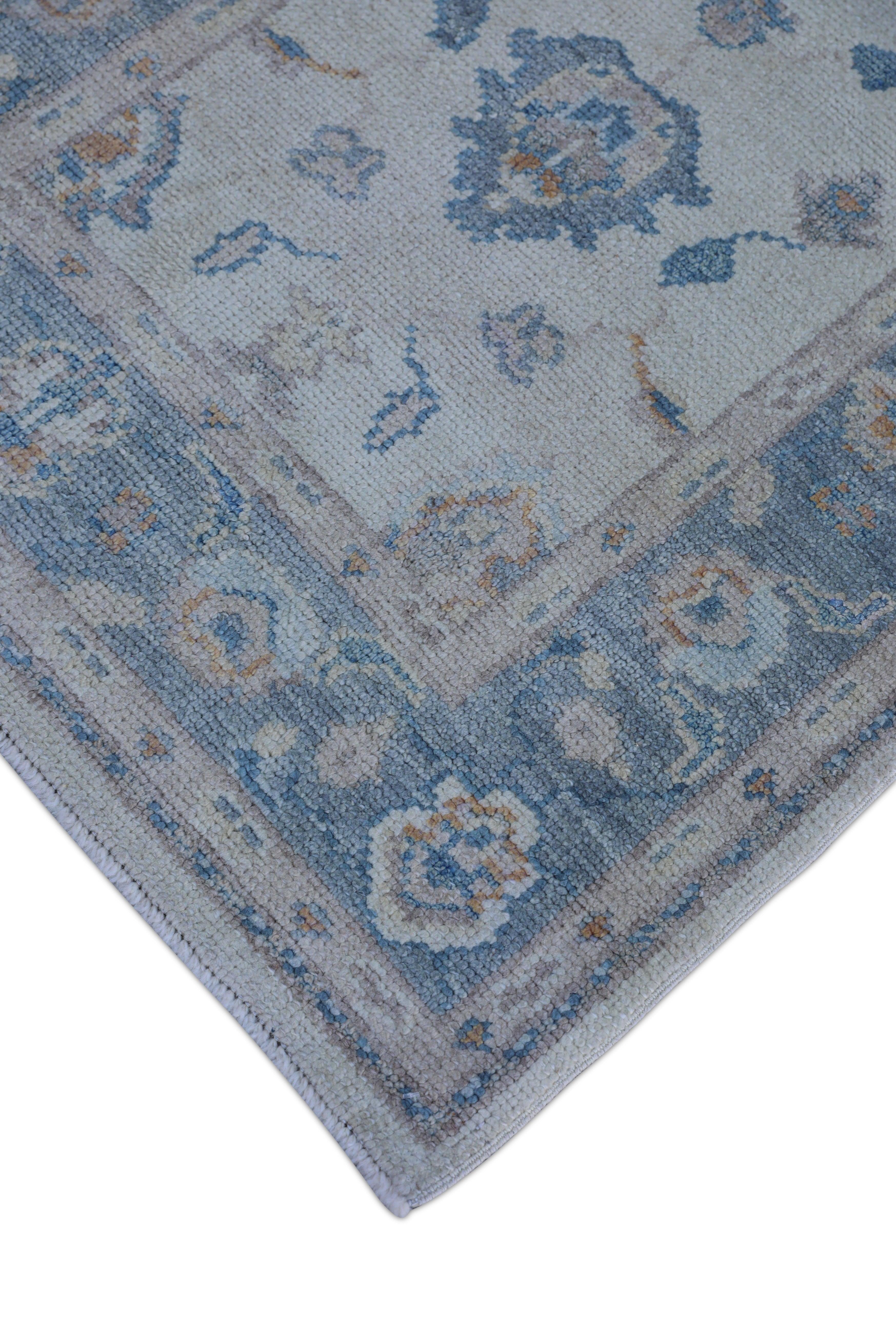 Turc Tapis oriental noué à la main turc Oushak 2'11
