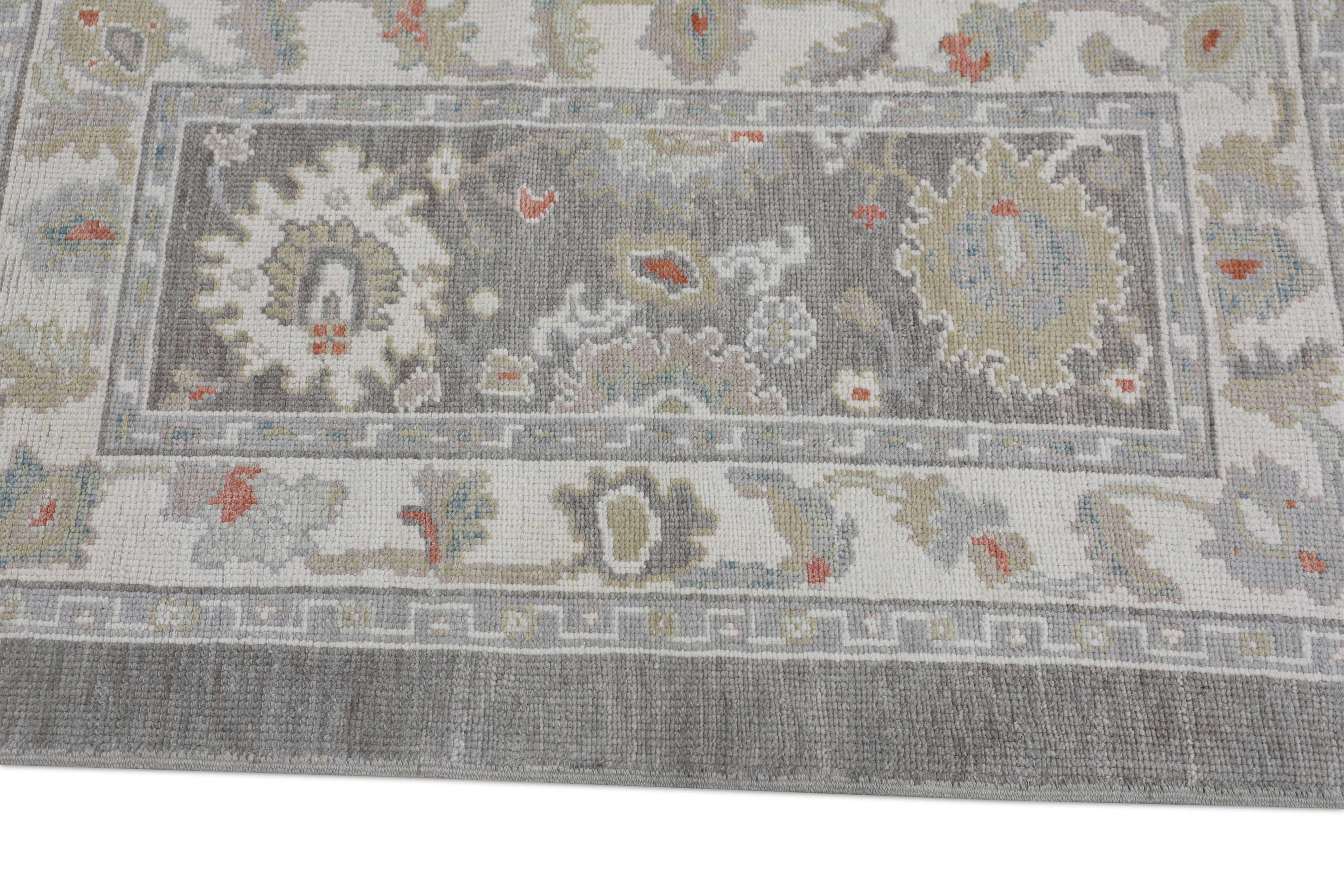 Noué à la main Tapis oriental noué à la main turc Oushak 2'11