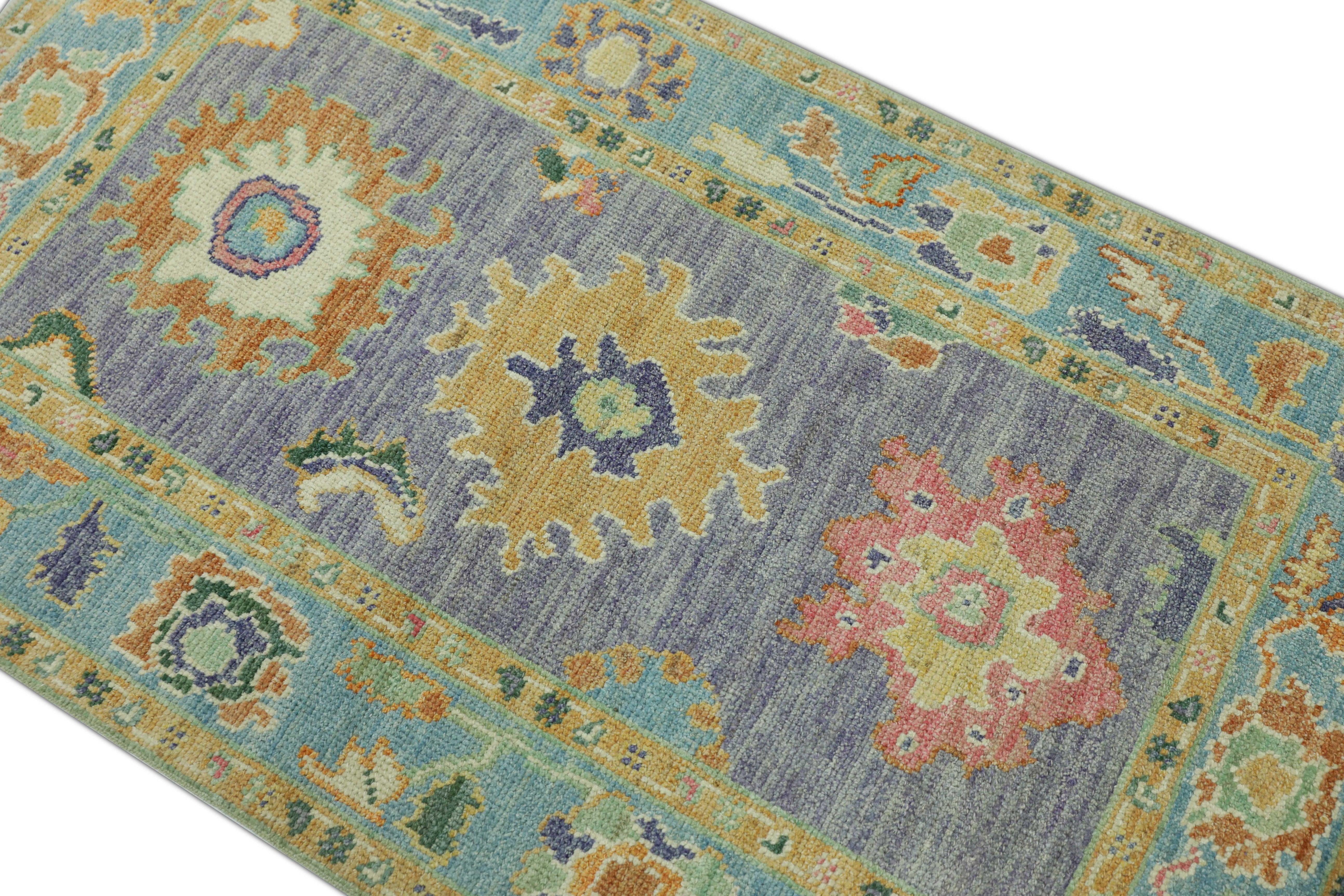 Oushak Rug Oriental Hand Knotted Turkish Oushak 2'11