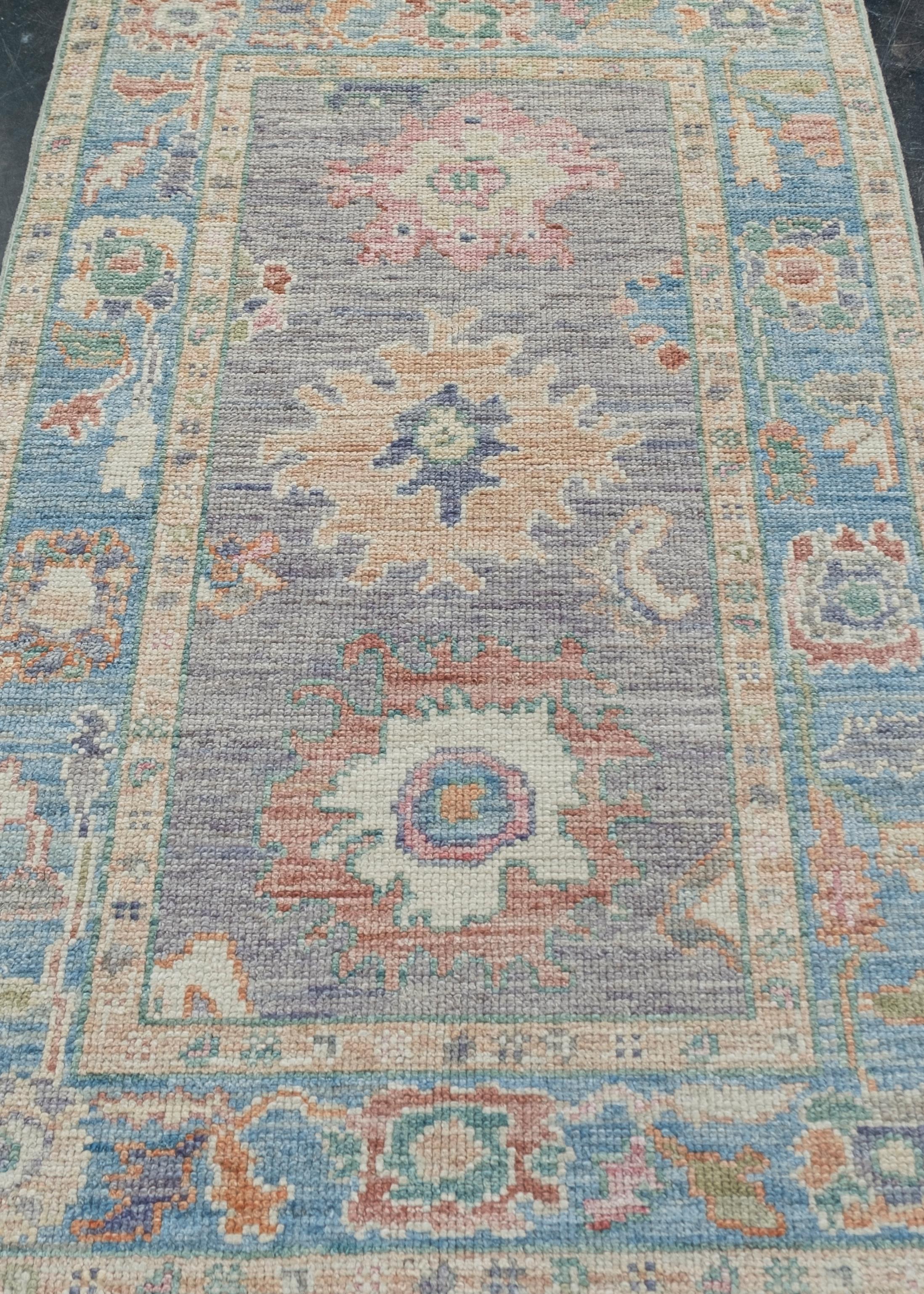Oushak-Teppich Orientalischer handgeknüpfter türkischer Oushak 2'11