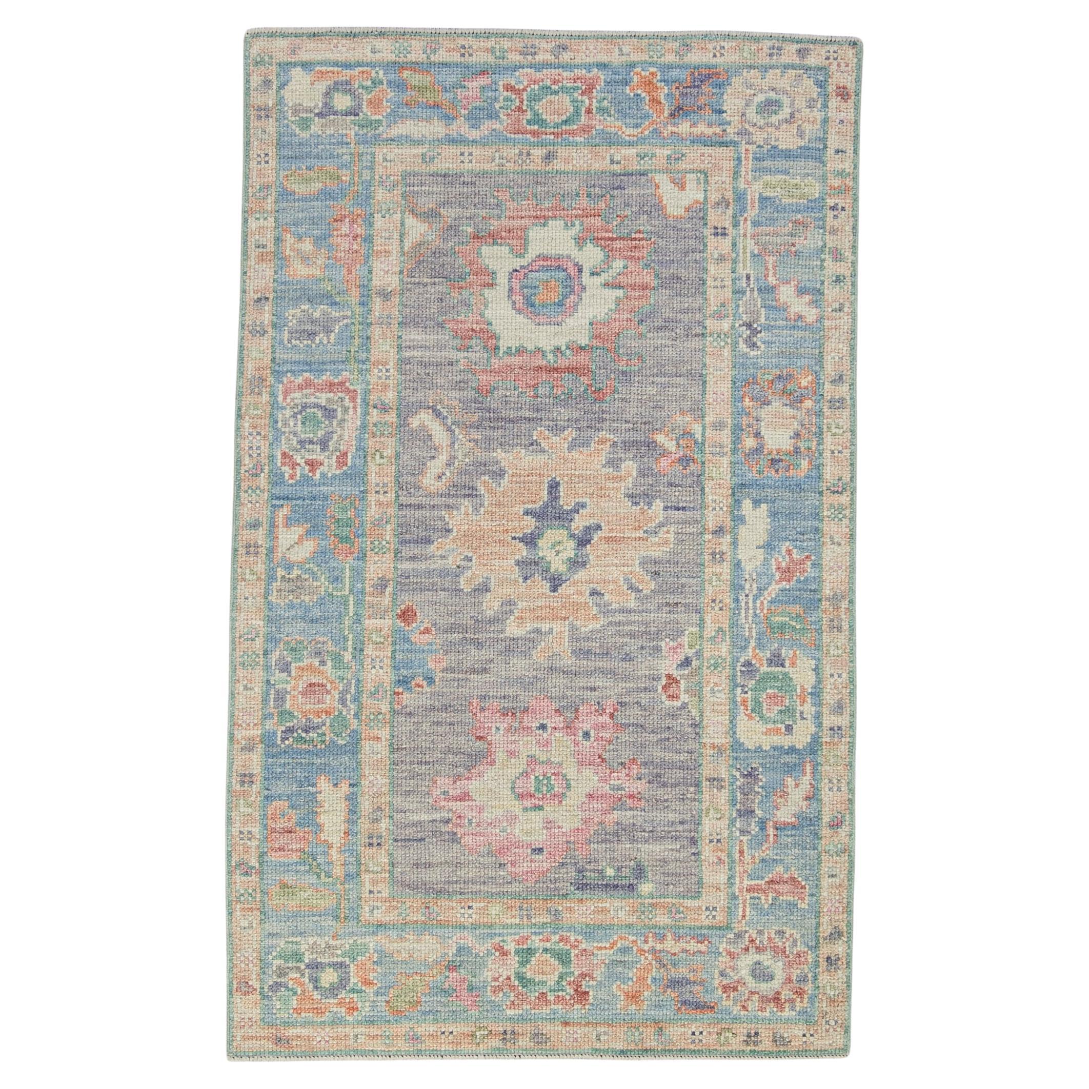 Oushak-Teppich Orientalischer handgeknüpfter türkischer Oushak 2'11" x 4'9" #2293