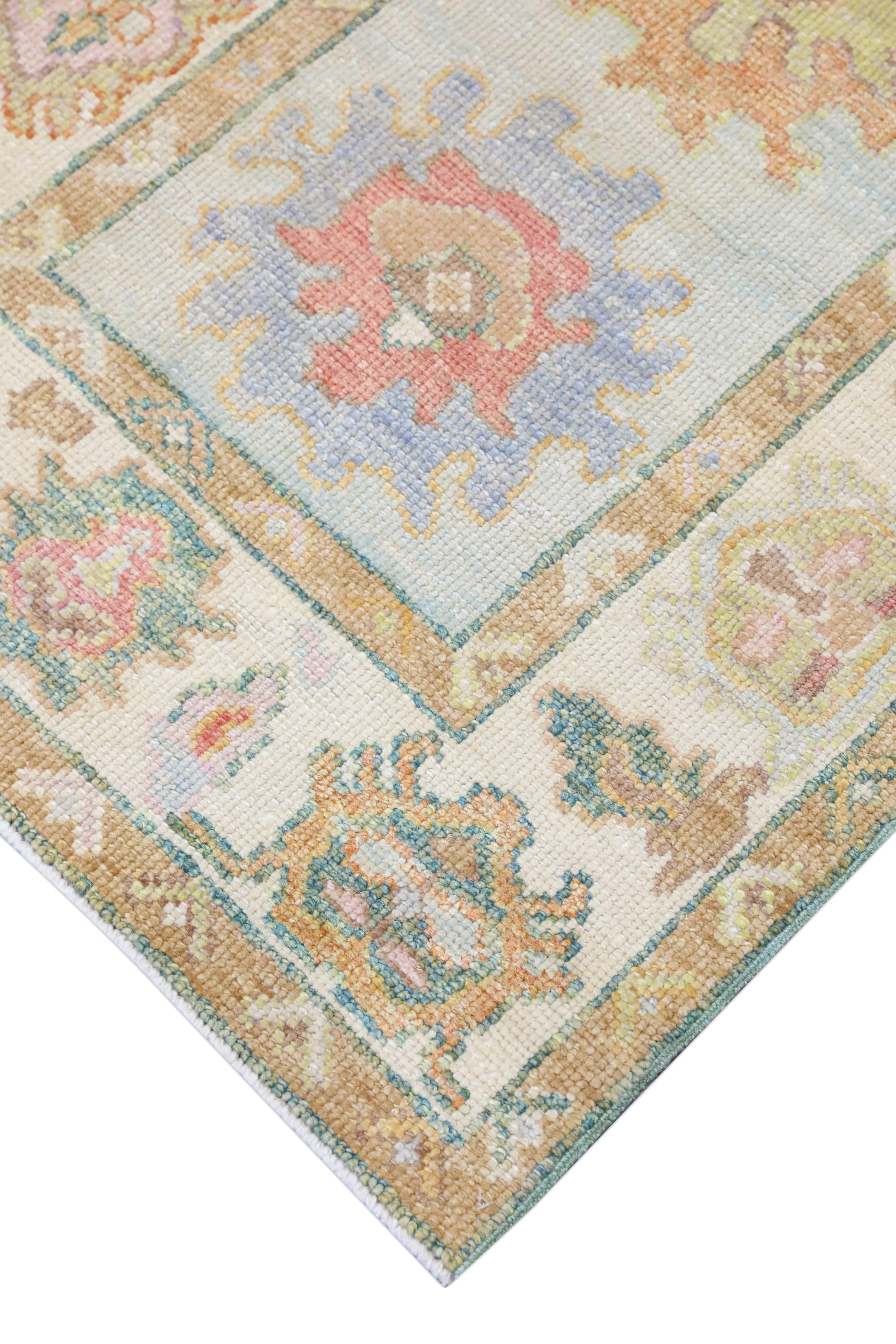 Oushak Rug Oriental Hand Knotted Turkish Oushak 2'11