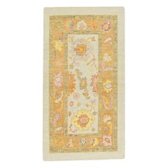 Oushak-Teppich Orientalischer handgeknüpfter türkischer Oushak 2'11" x 5'5" #1365