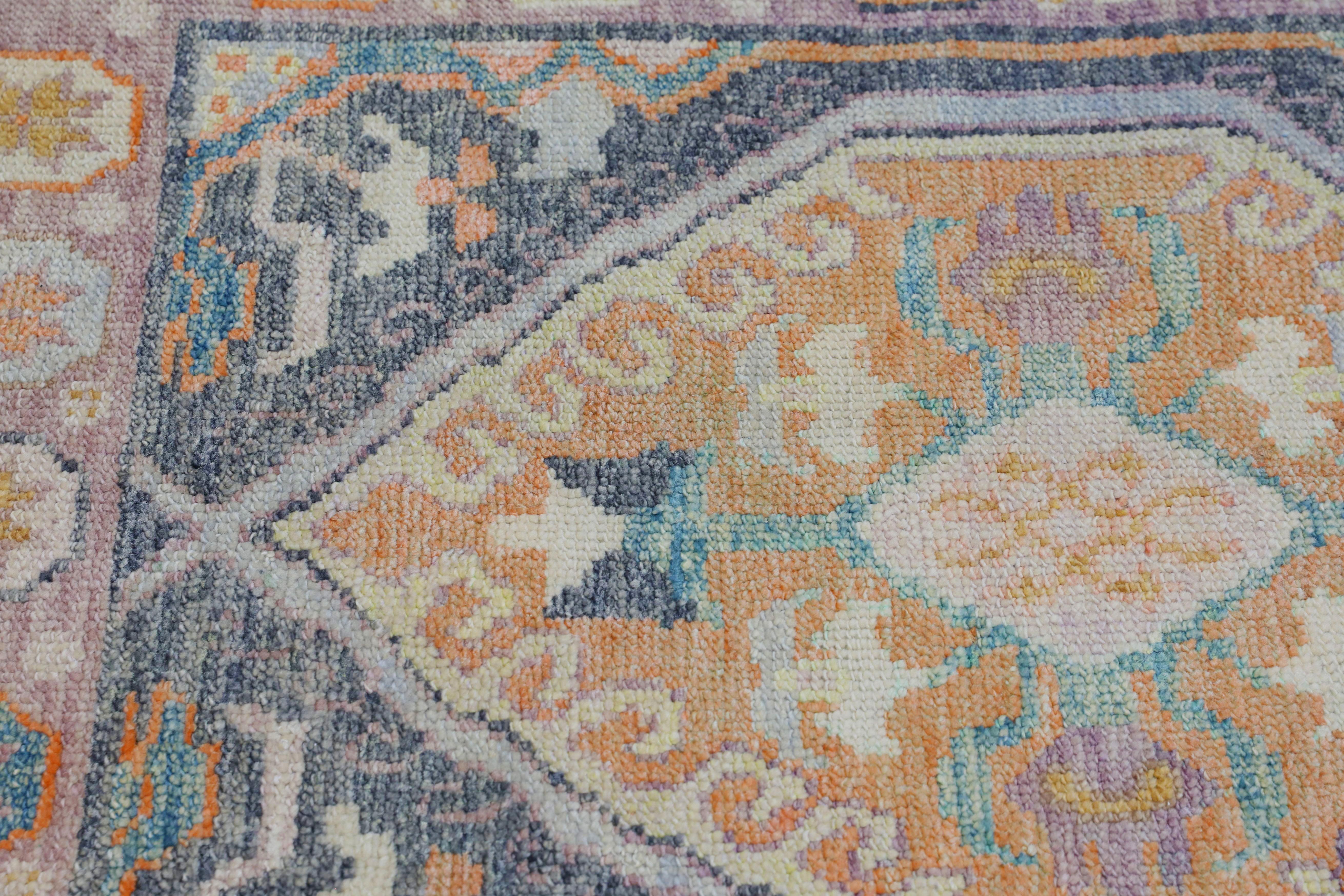 Oushak Rug Oriental Hand Knotted Turkish Oushak 2'11