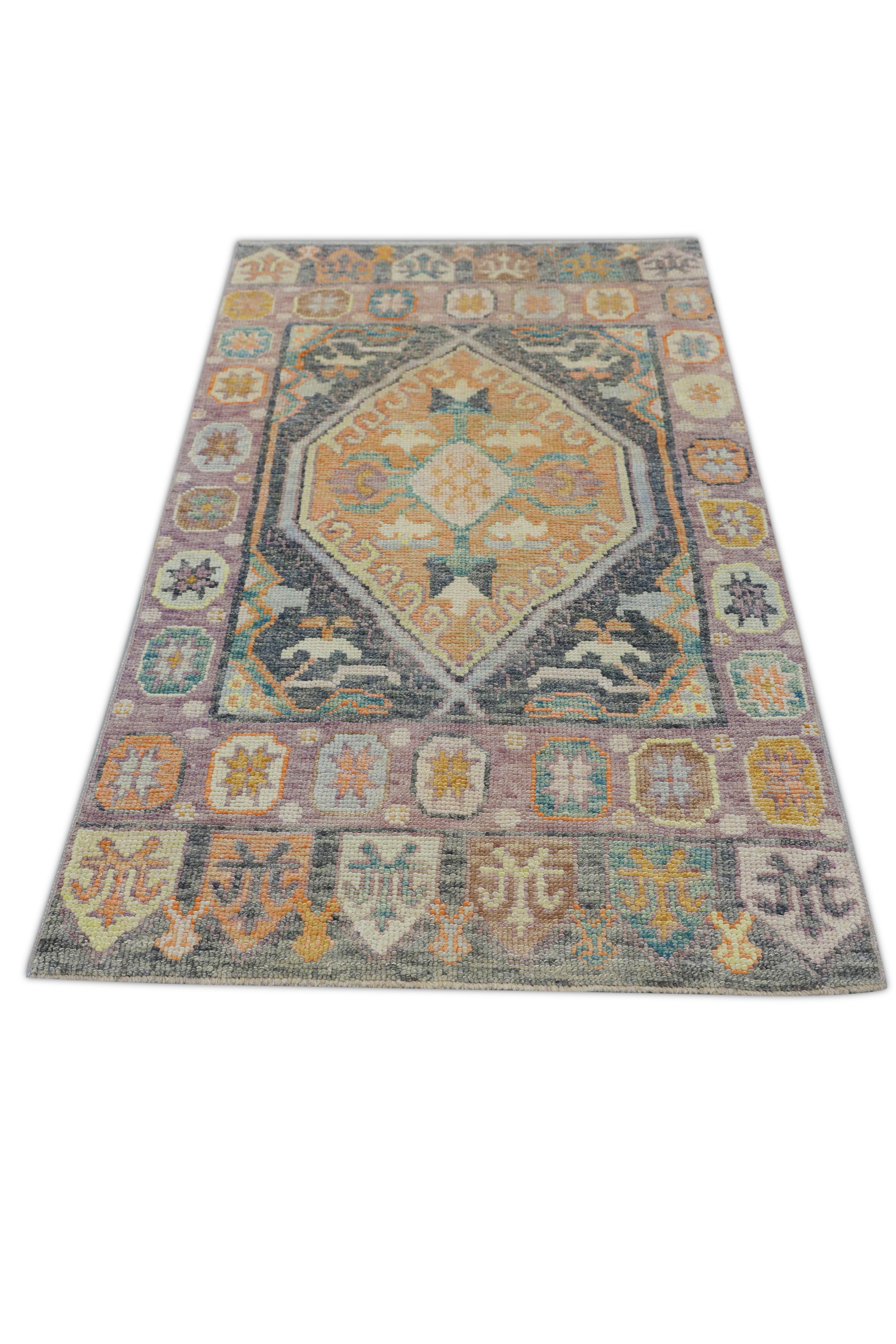Oushak-Teppich Orientalischer handgeknüpfter türkischer Oushak 2'11