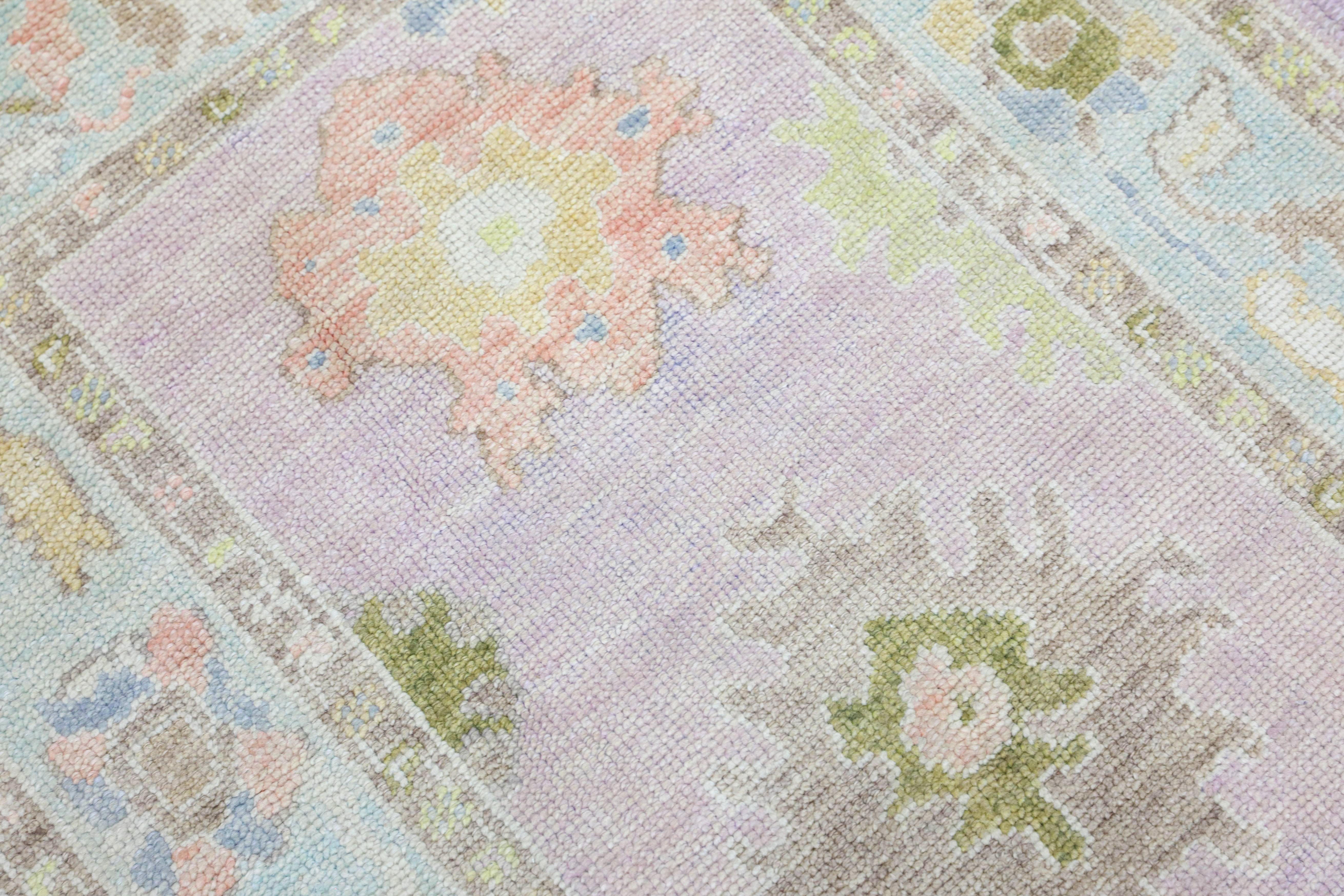 Oushak Rug Oriental Hand Knotted Turkish Oushak 2'11