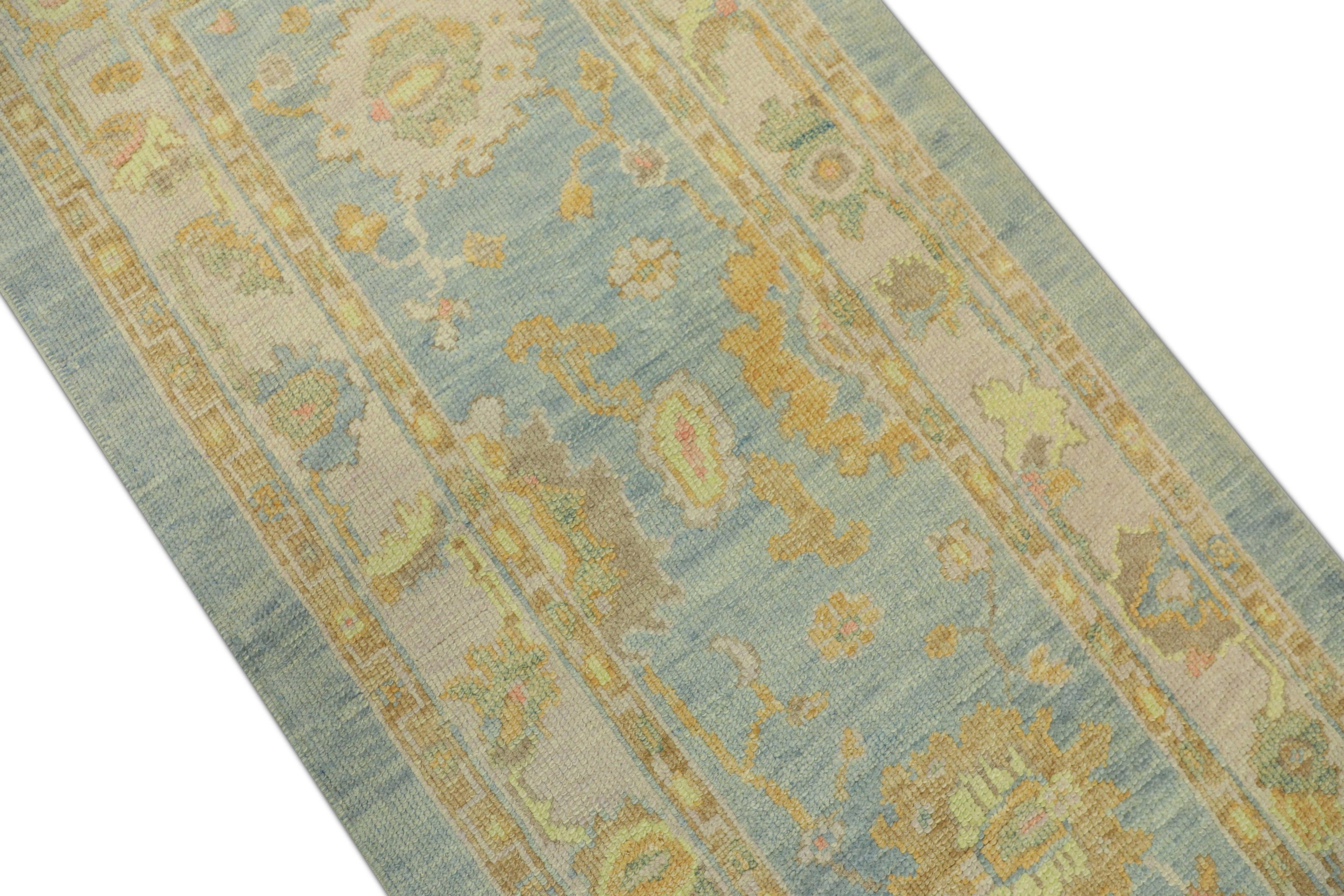 Oushak Rug Oriental Hand Knotted Turkish Oushak 2'11