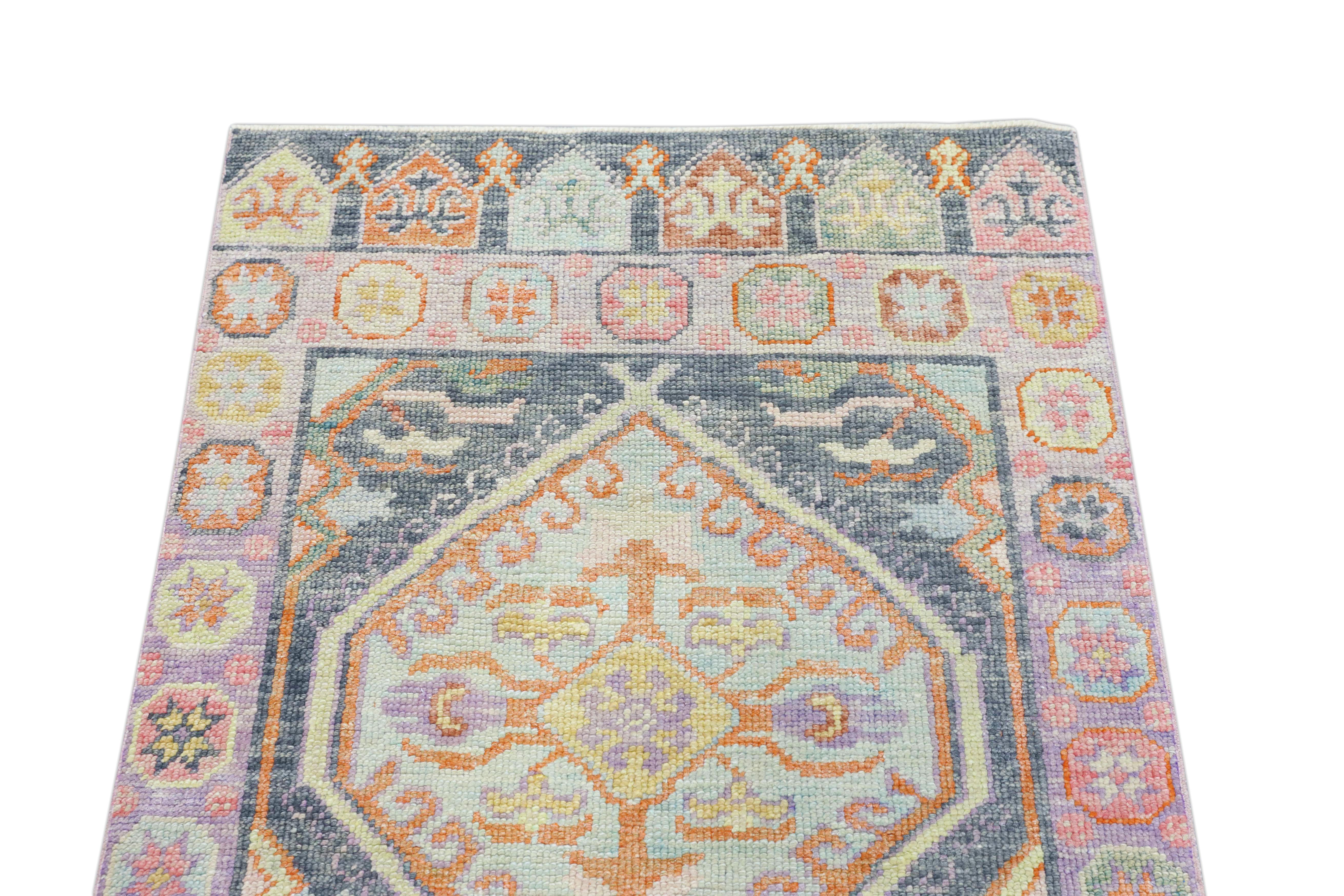 Tappeto Oushak Orientale annodato a mano Turco Oushak 2'11