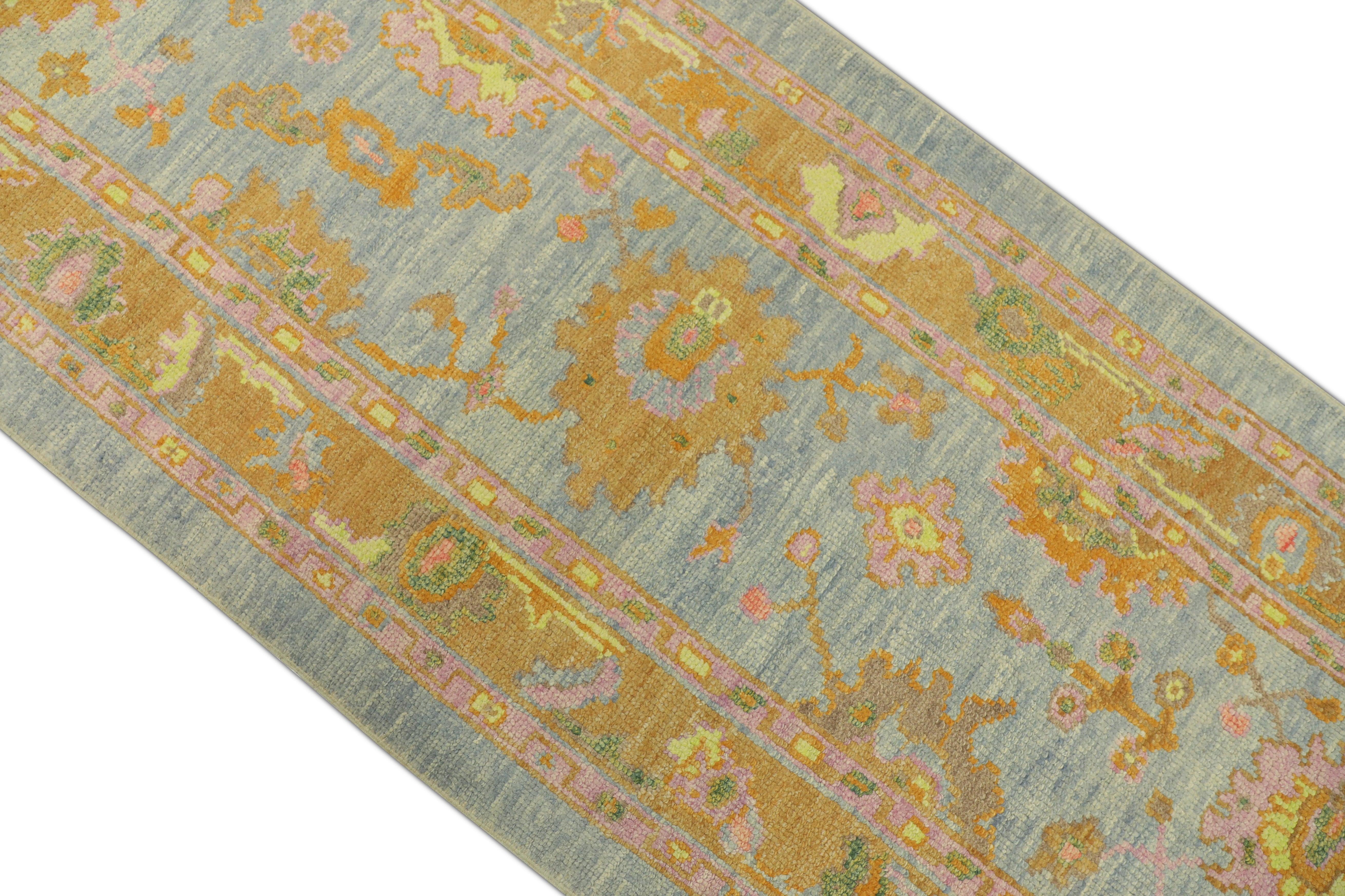 Tappeto Oushak Orientale annodato a mano Turco Oushak 2'11 x 8'3
