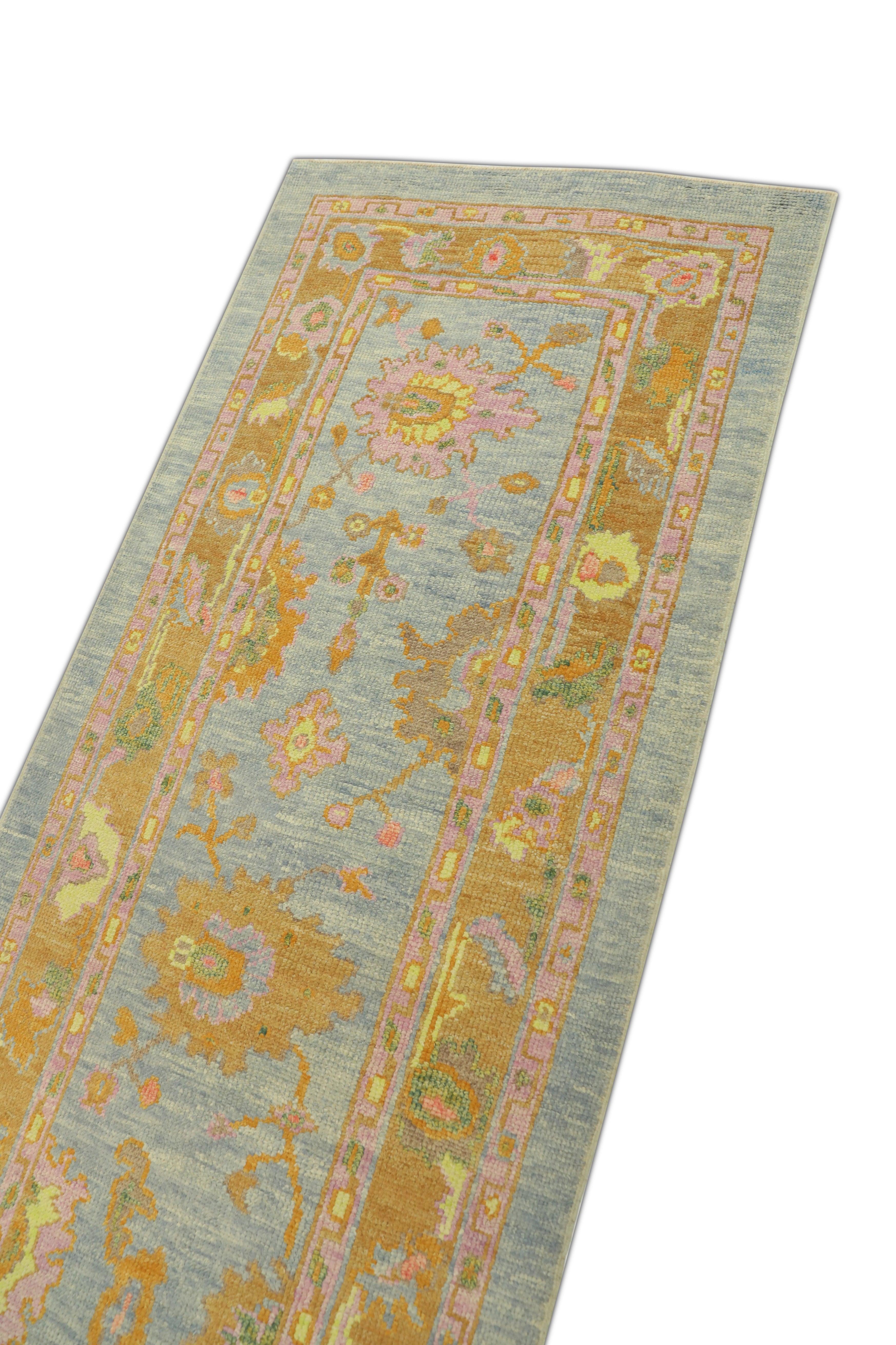 Annodato a mano Tappeto Oushak Orientale annodato a mano Turco Oushak 2'11 x 8'3