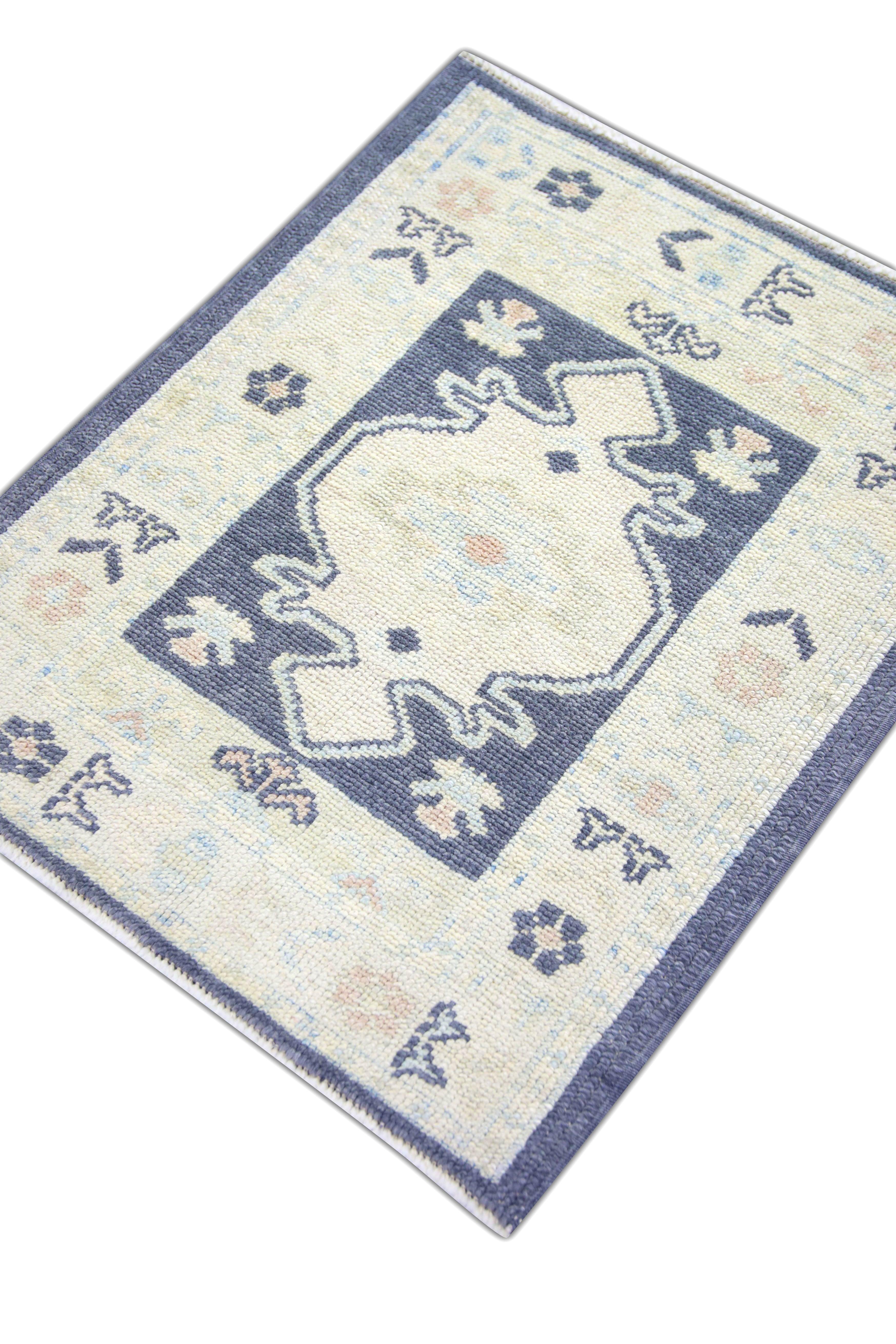 Oushak-Teppich Orientalischer handgeknüpfter türkischer Oushak 2'4