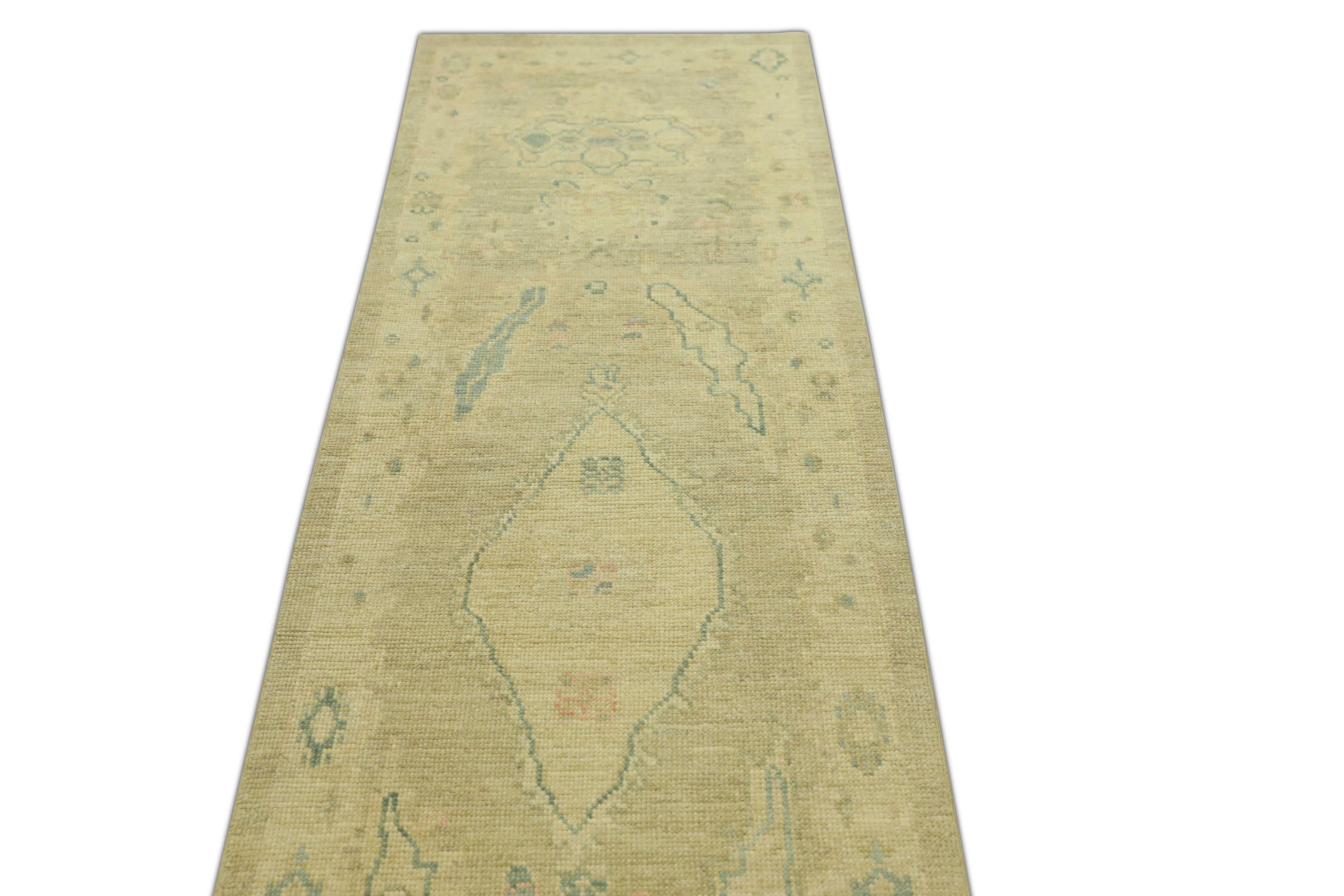 Oushak Rug Oriental Hand Knotted Turkish Oushak 2'5
