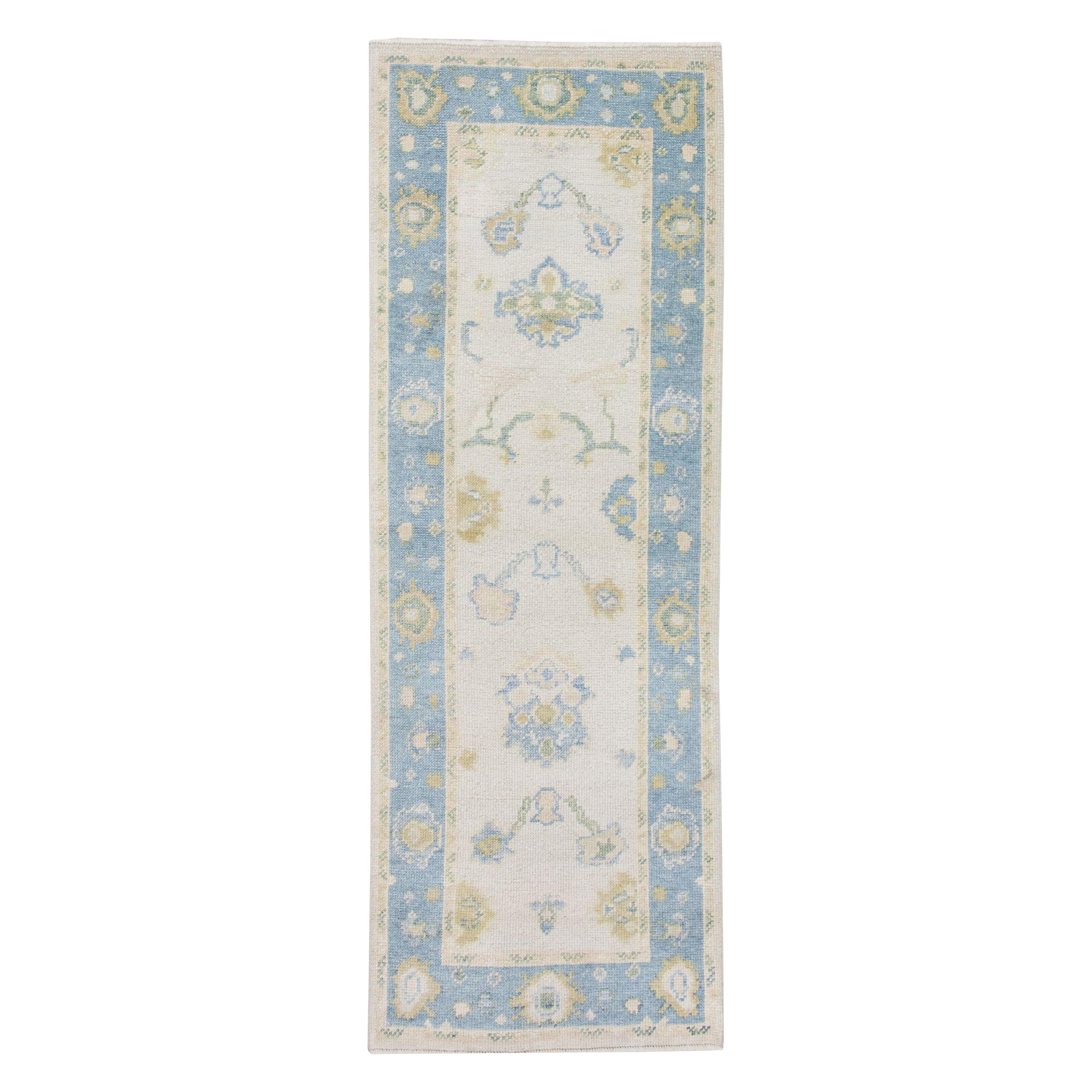 Tappeto Oushak Orientale annodato a mano Turco Oushak 2'5" x 6'4" #4107