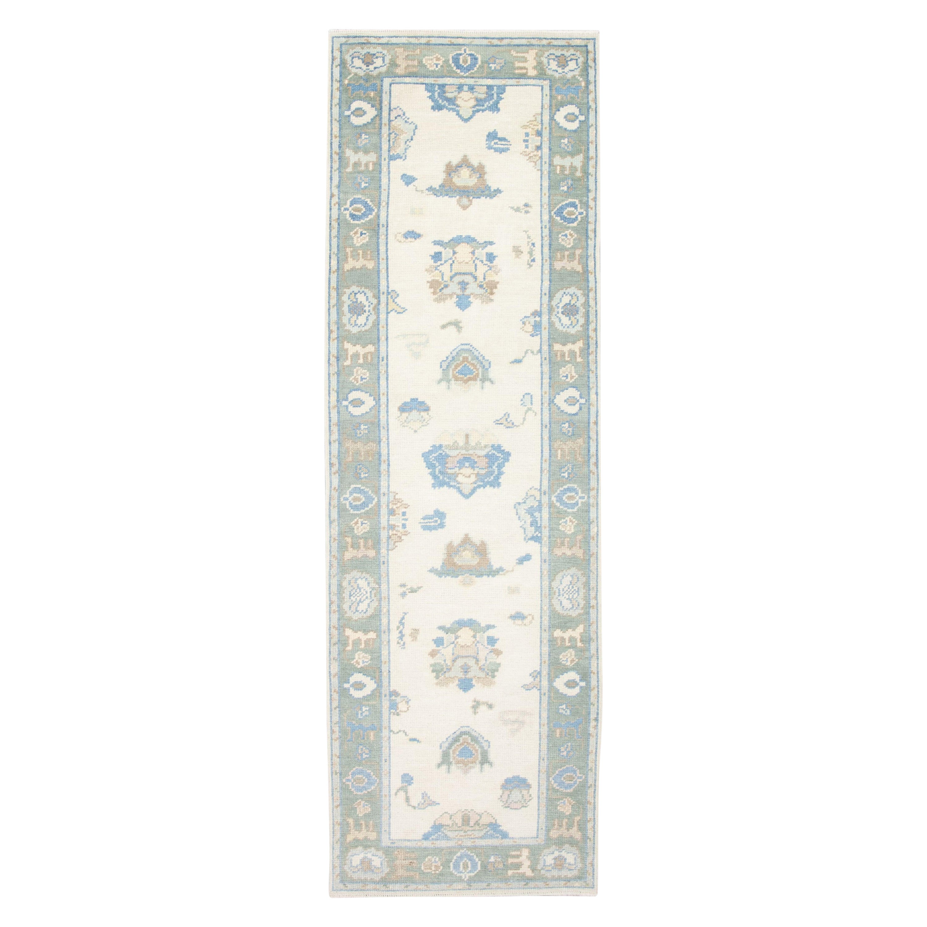 Oushak-Teppich Orientalischer handgeknüpfter türkischer Oushak 2'6" x 7'9" #2899 im Angebot