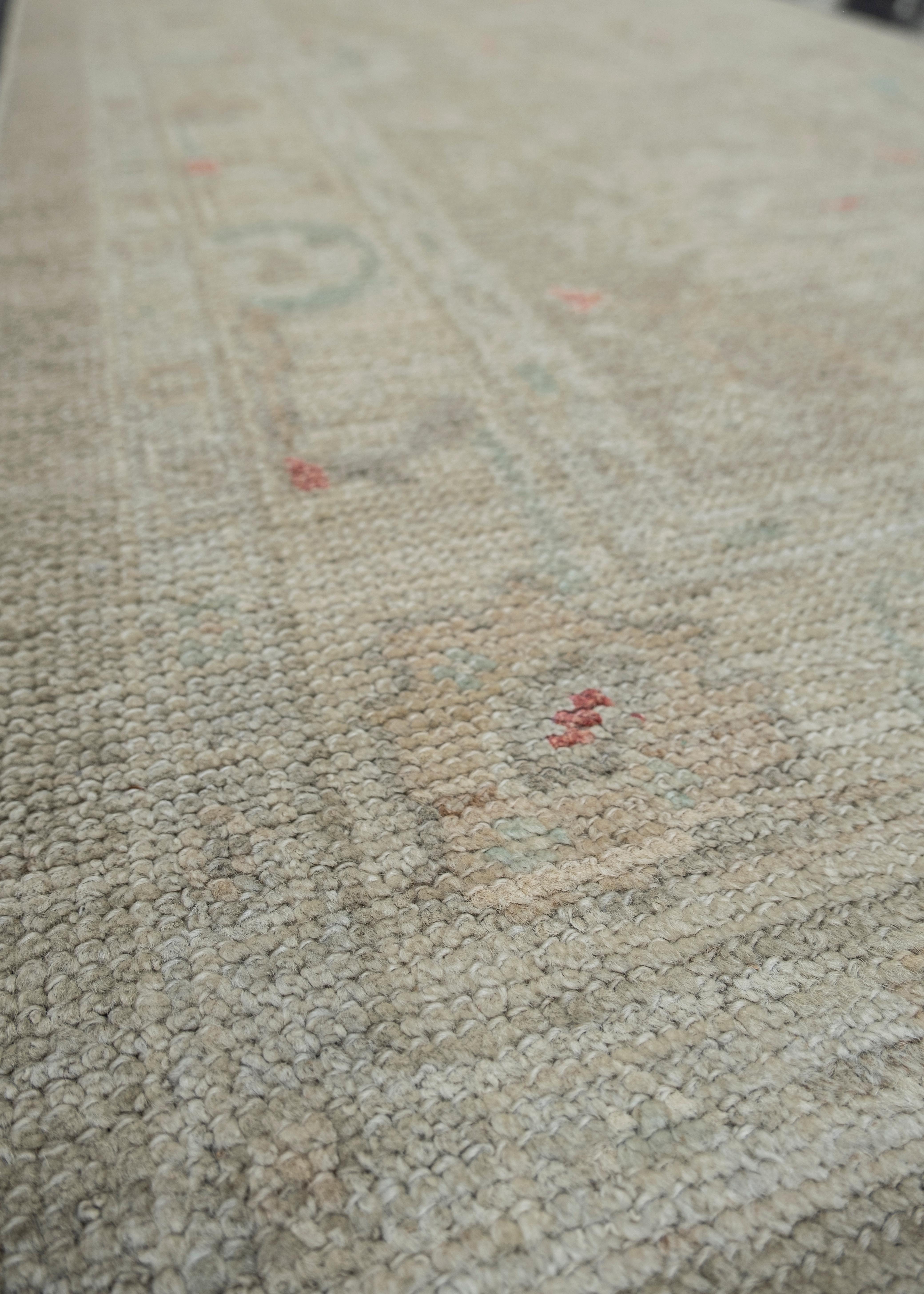 Tapis oriental noué à la main turc Oushak 2'7