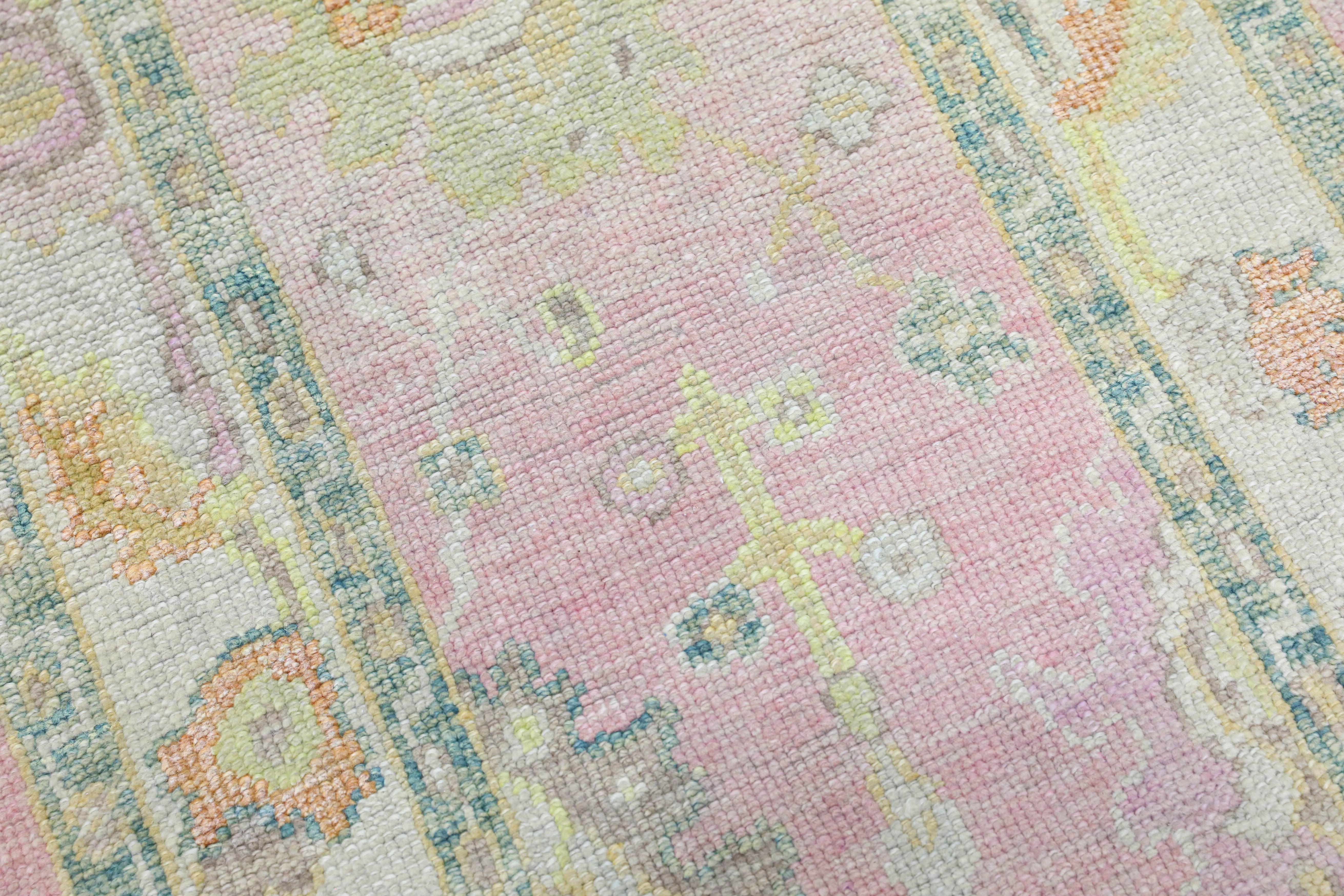 Oushak Rug Oriental Hand Knotted Turkish Oushak 2'8
