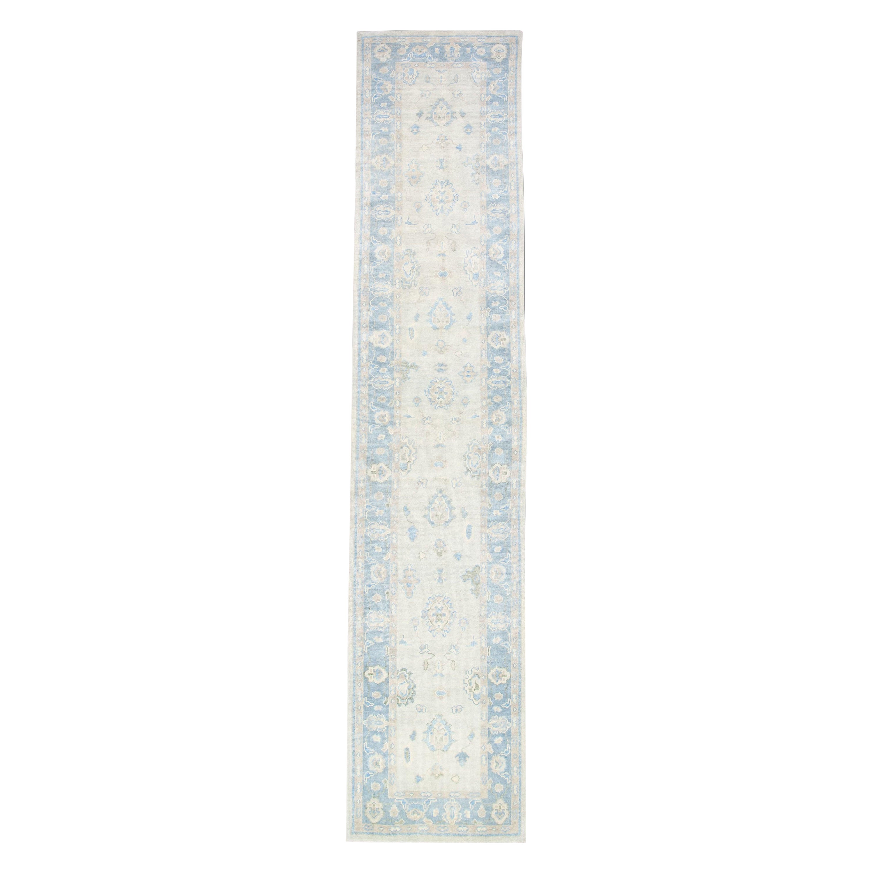 Oushak-Teppich Orientalischer handgeknüpfter türkischer Oushak 2'8" x 13'5" #3196