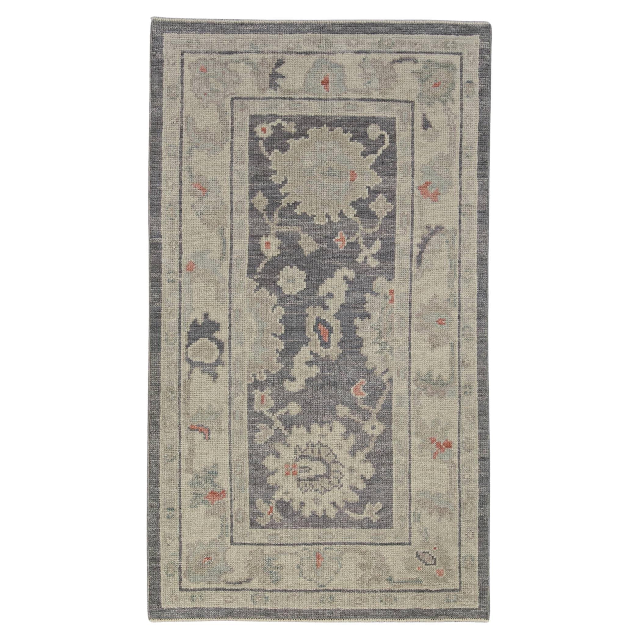Oushak-Teppich Orientalischer handgeknüpfter türkischer Oushak 2'8" x 4'8" #2176