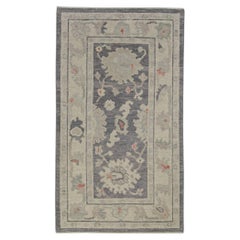 Alfombra Oushak Oriental Anudada a Mano Turca Oushak 2'8" x 4'8" #2176