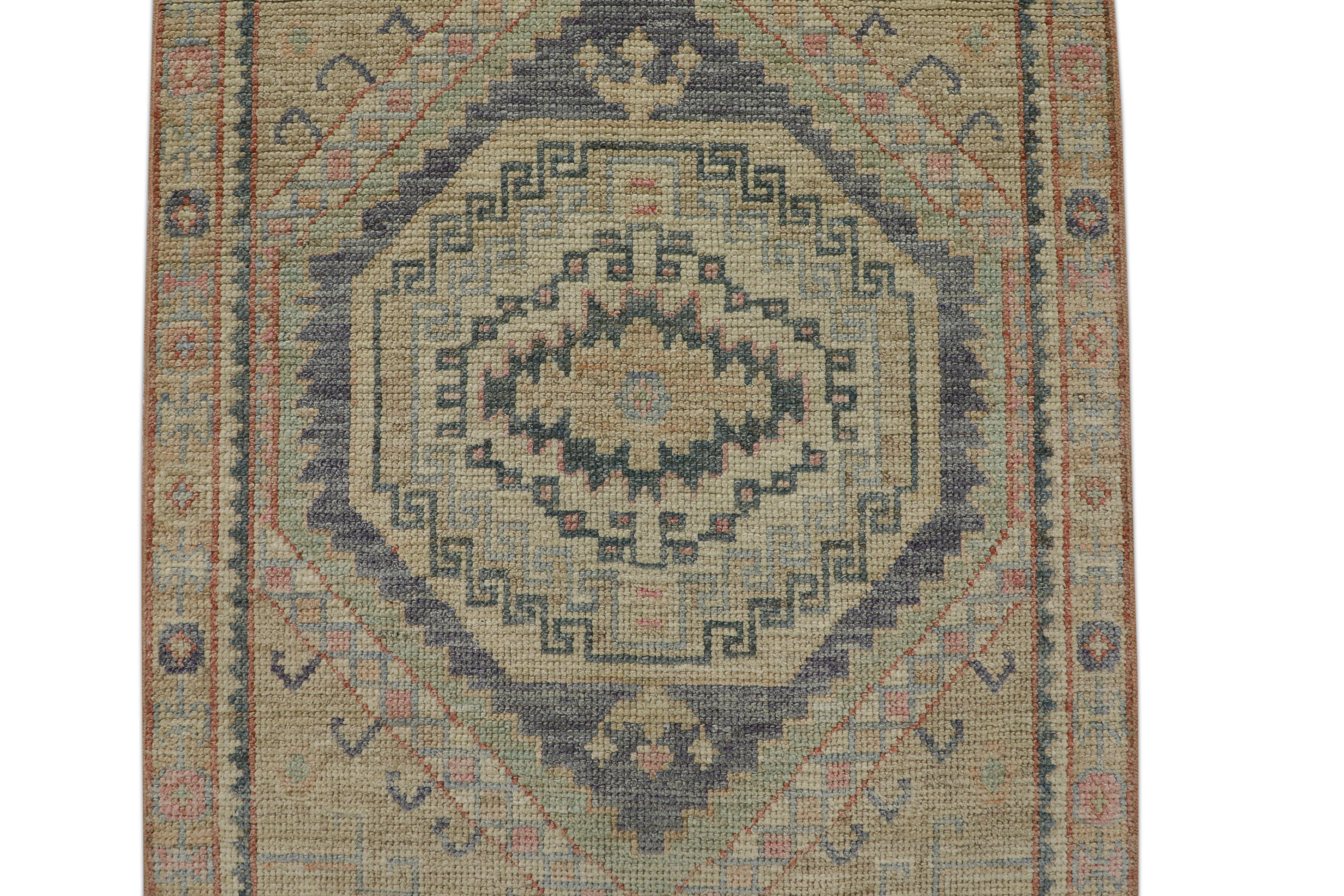 Oushak Rug Oriental Hand Knotted Turkish Oushak 2'8