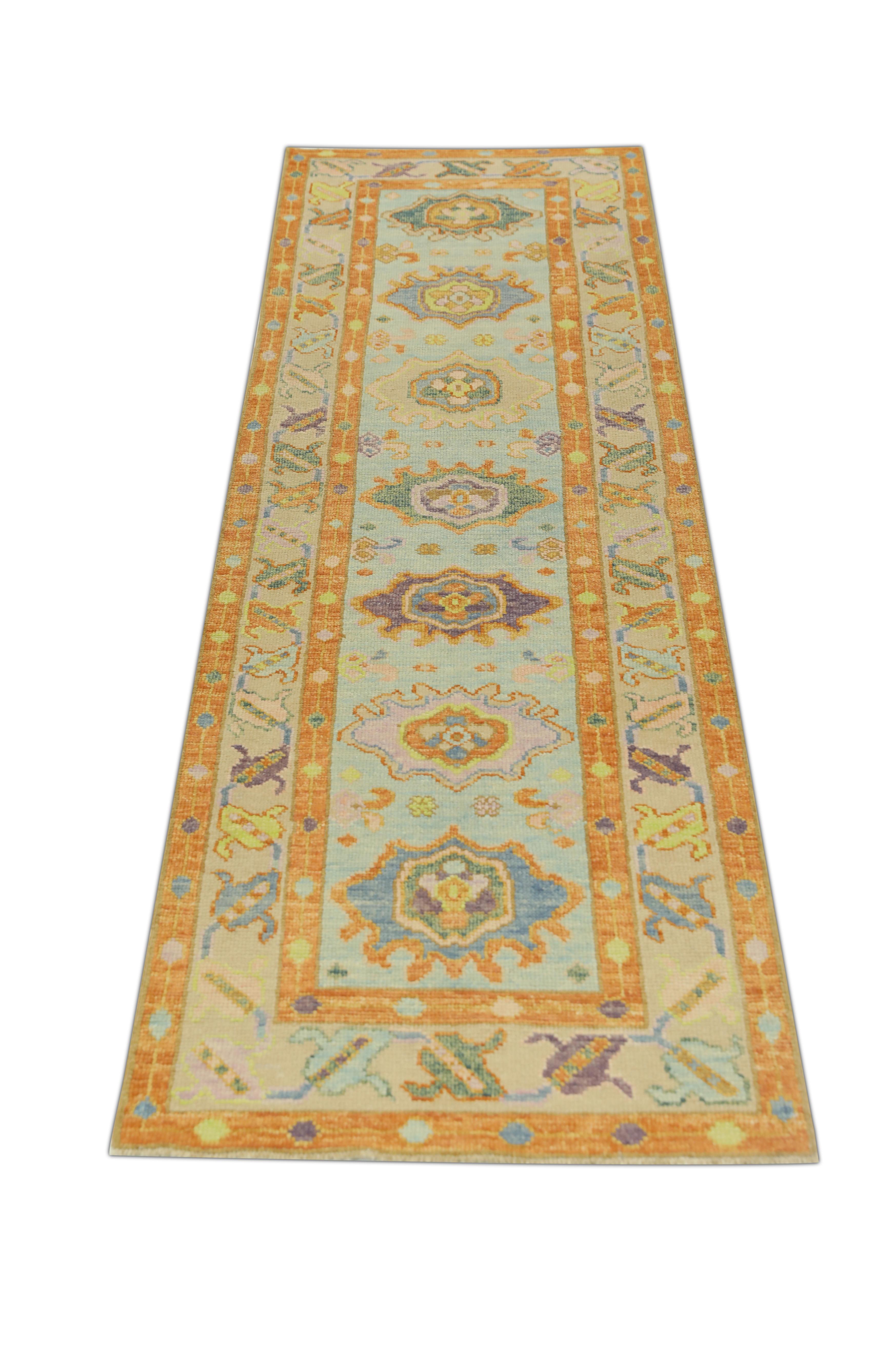 Contemporary Oushak Rug Oriental Hand Knotted Turkish Oushak 2'9