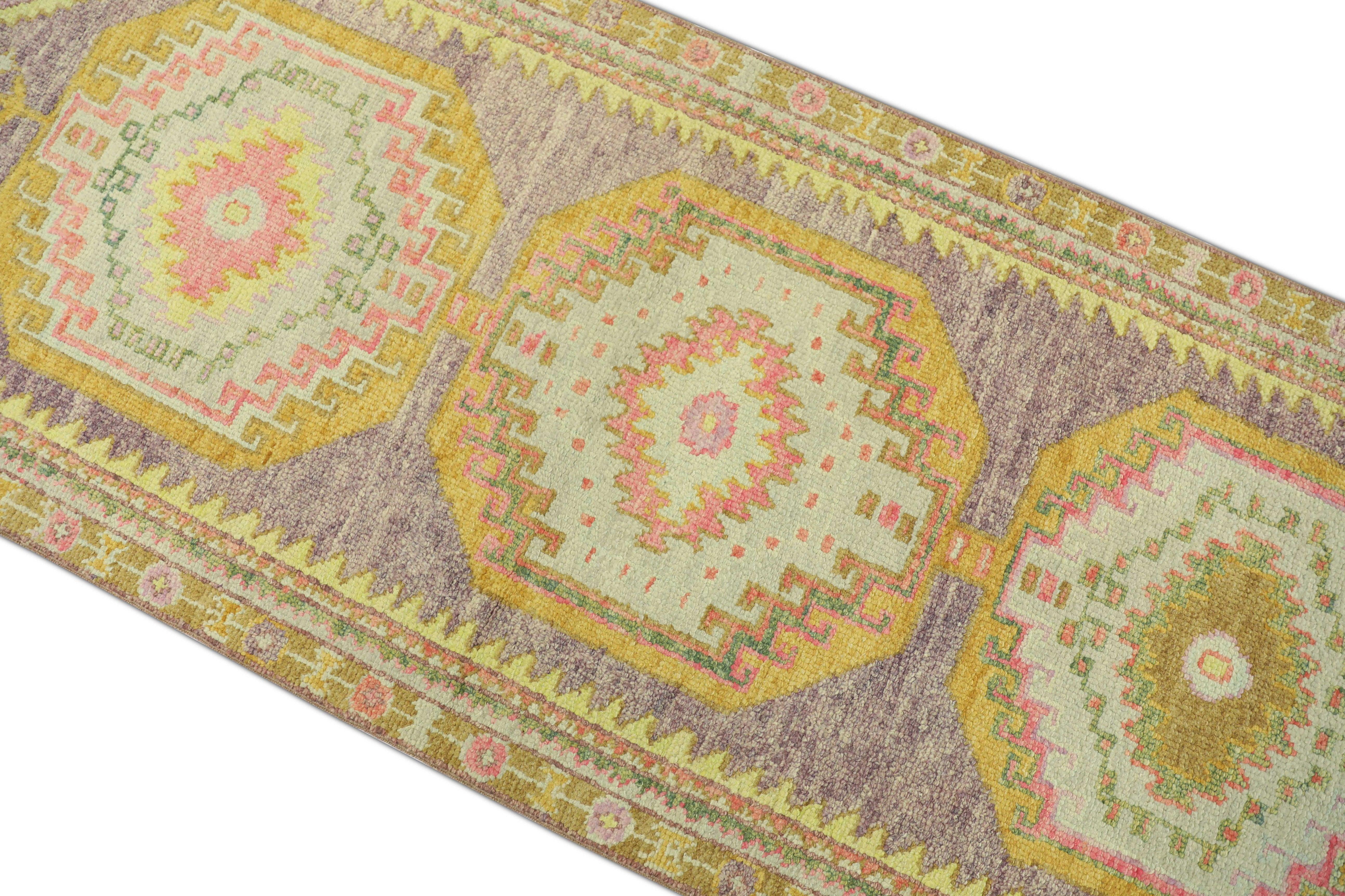 Tapis oriental noué à la main turc Oushak 2'9