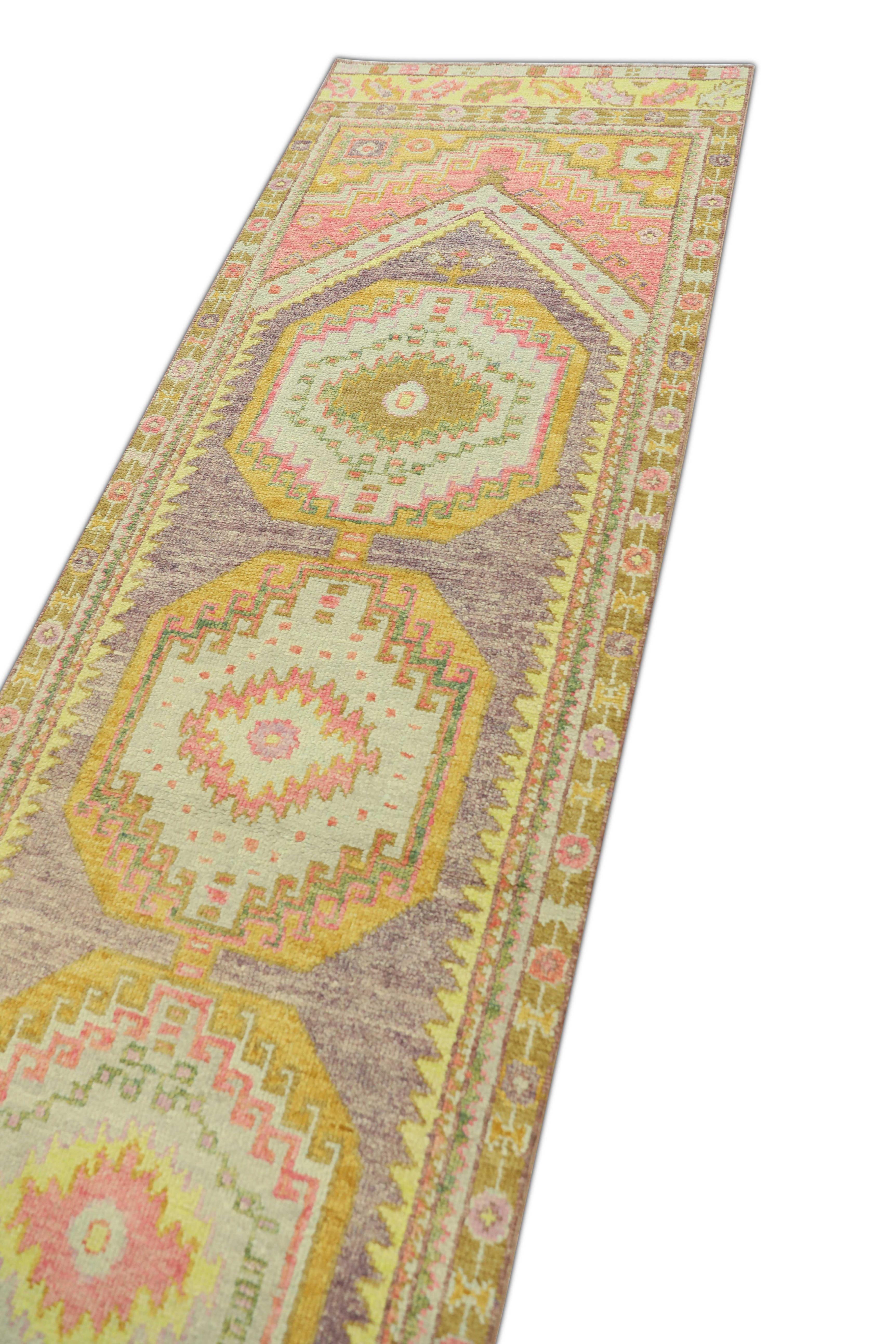 Tapis oriental noué à la main turc Oushak 2'9