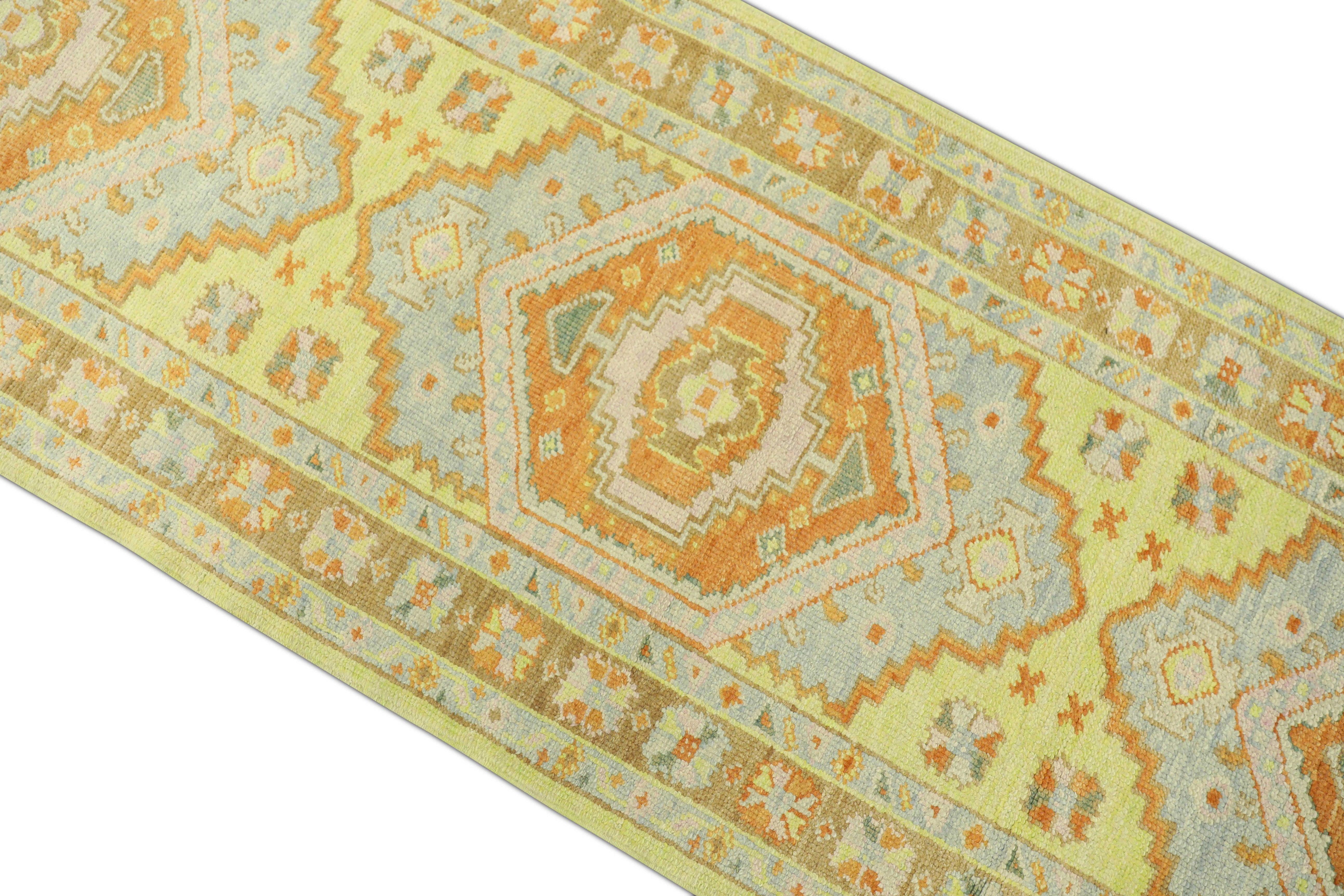 Tapis oriental noué à la main turc Oushak 2'9
