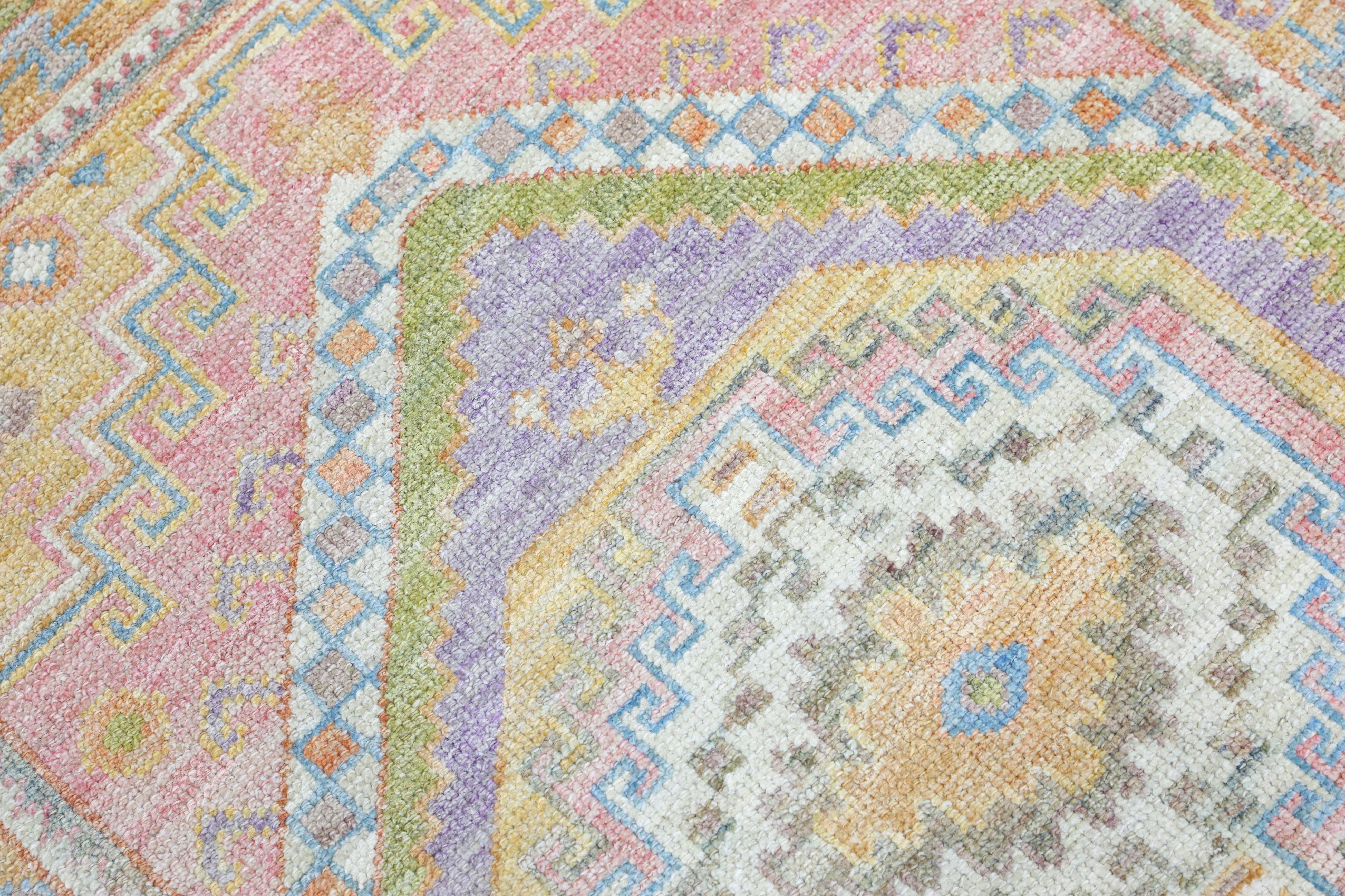 Oushak Rug Oriental Hand Knotted Turkish Oushak 2'9