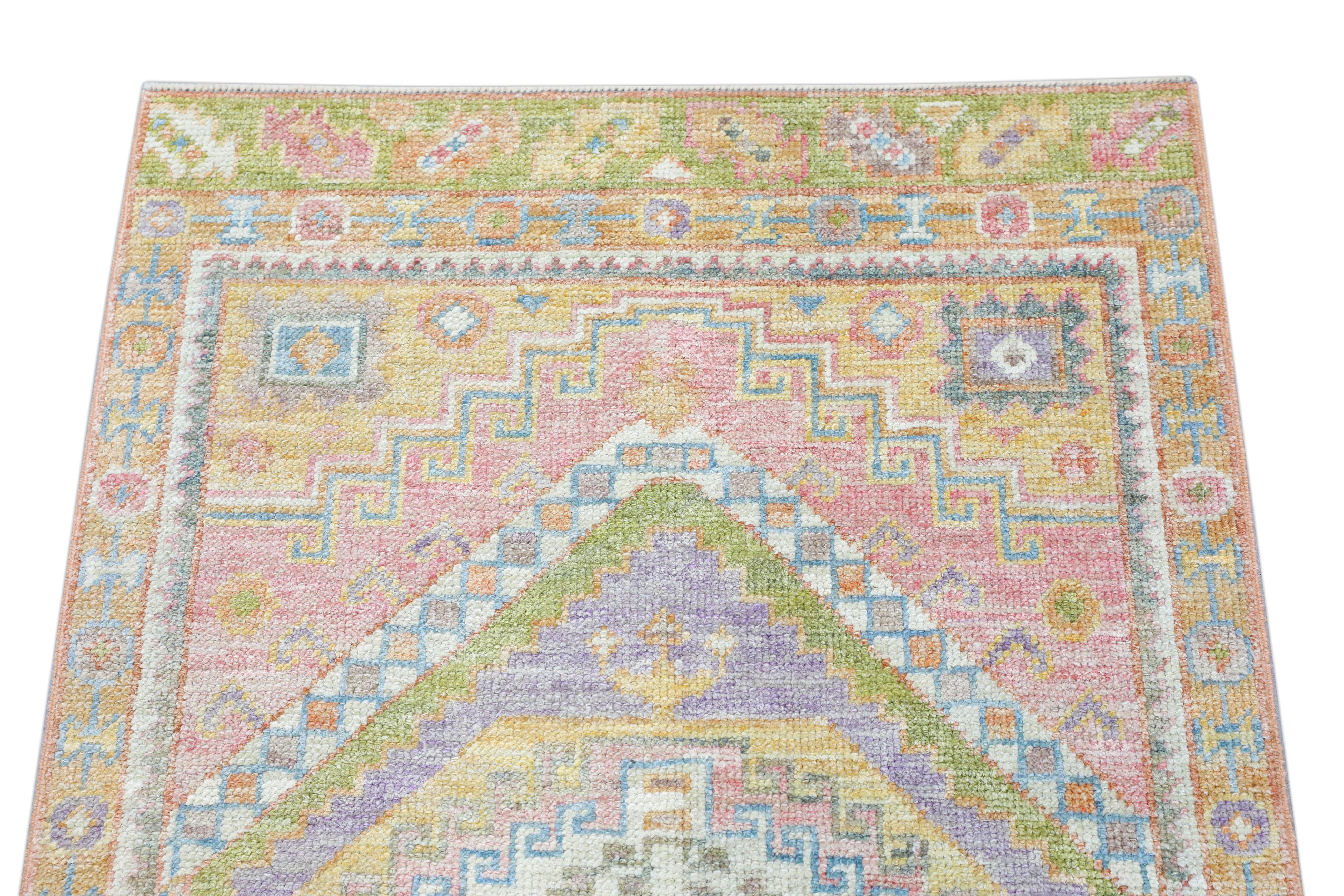 Oushak-Teppich Orientalischer handgeknüpfter türkischer Oushak 2'9