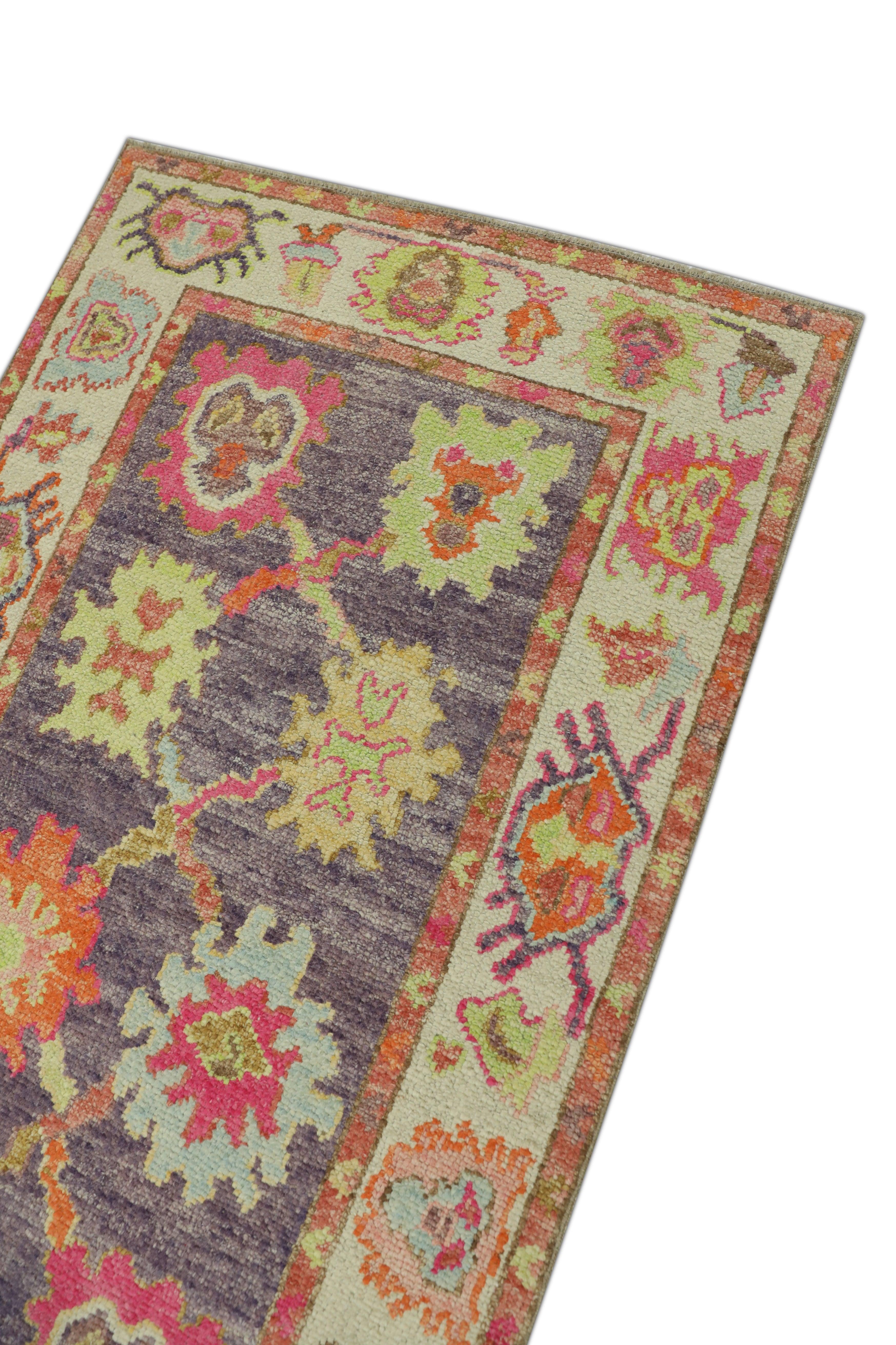 Oushak Rug Oriental Hand Knotted Turkish Oushak 2'9
