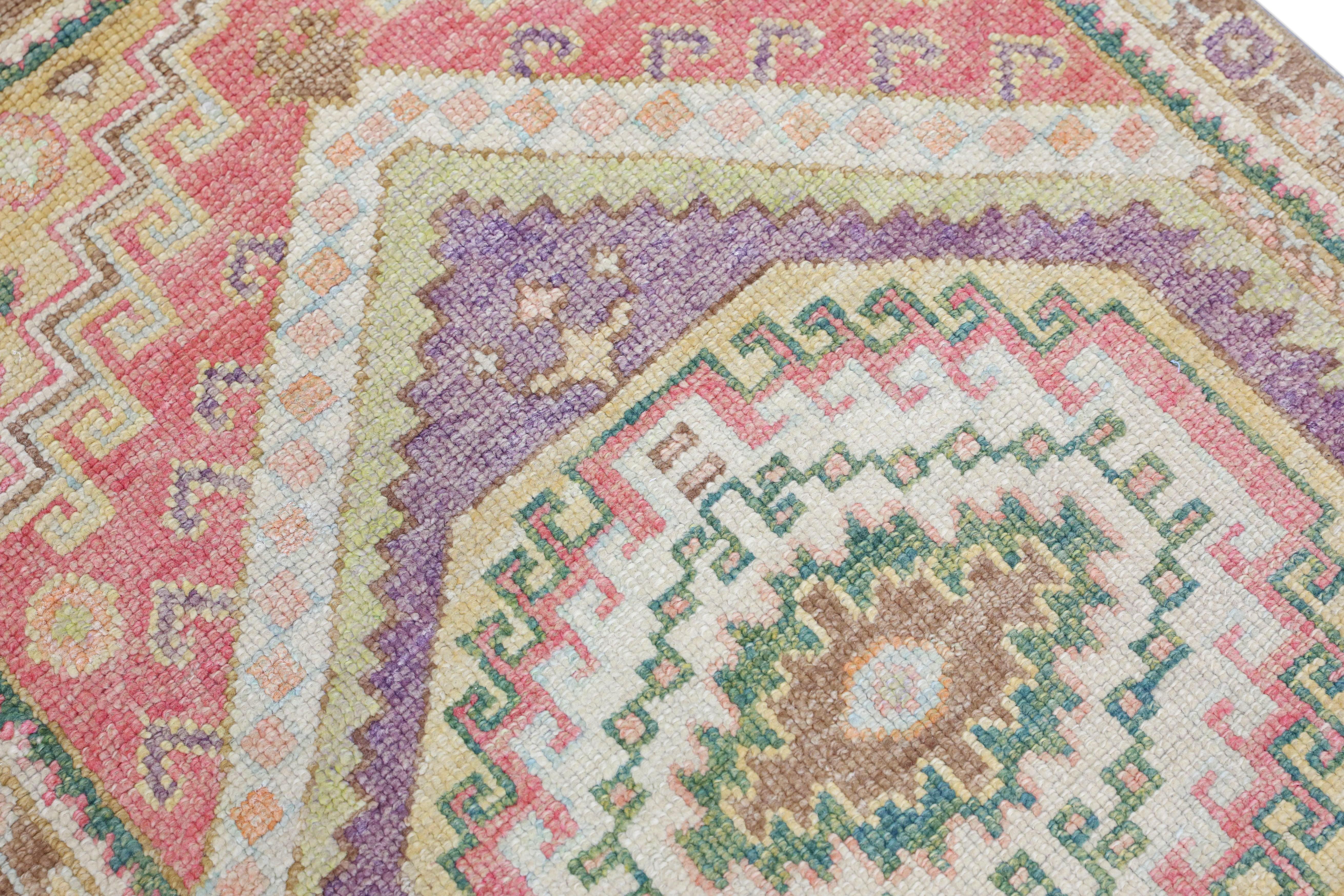 Oushak Rug Oriental Hand Knotted Turkish Oushak 2'9