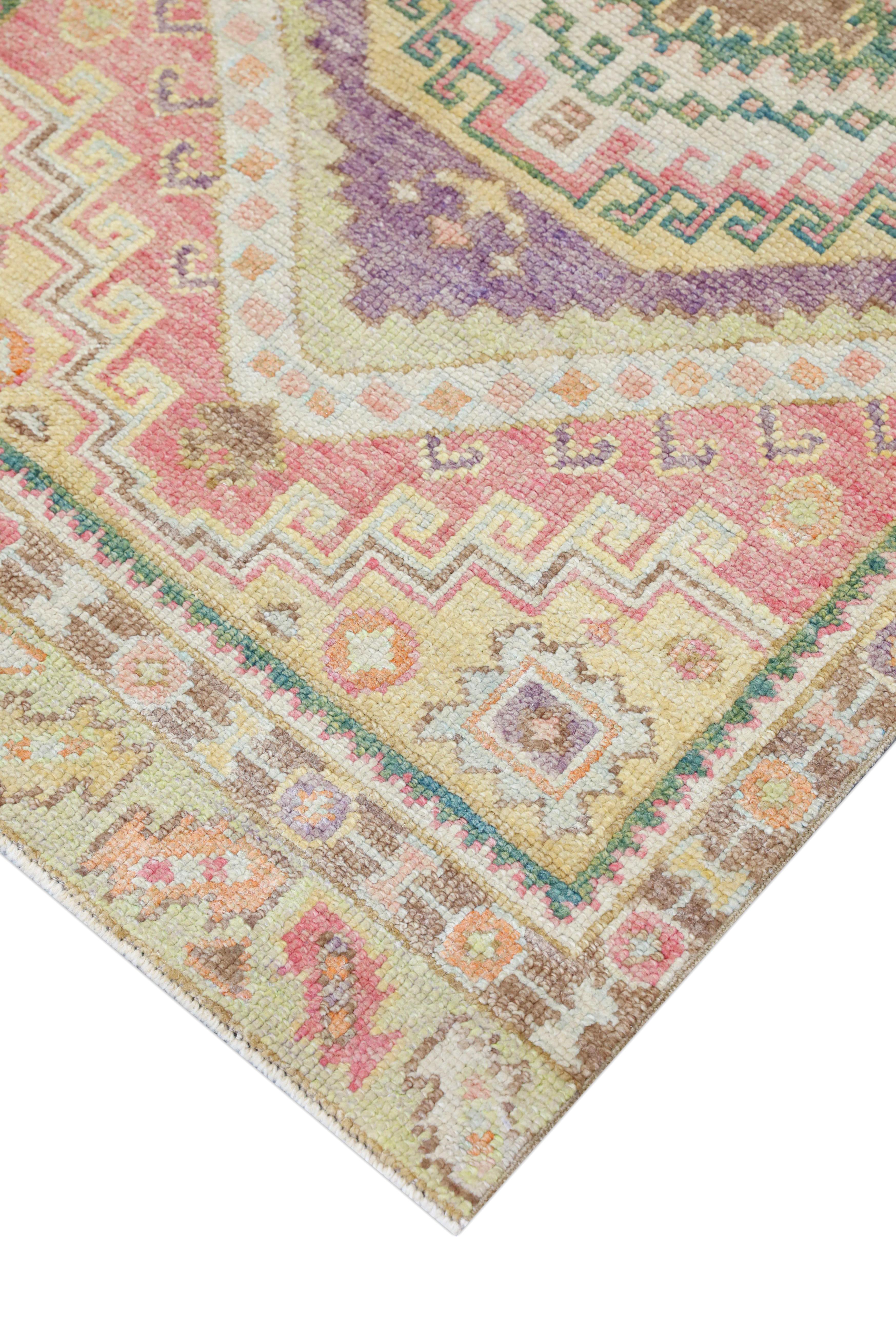 Oushak-Teppich Orientalischer handgeknüpfter türkischer Oushak 2'9
