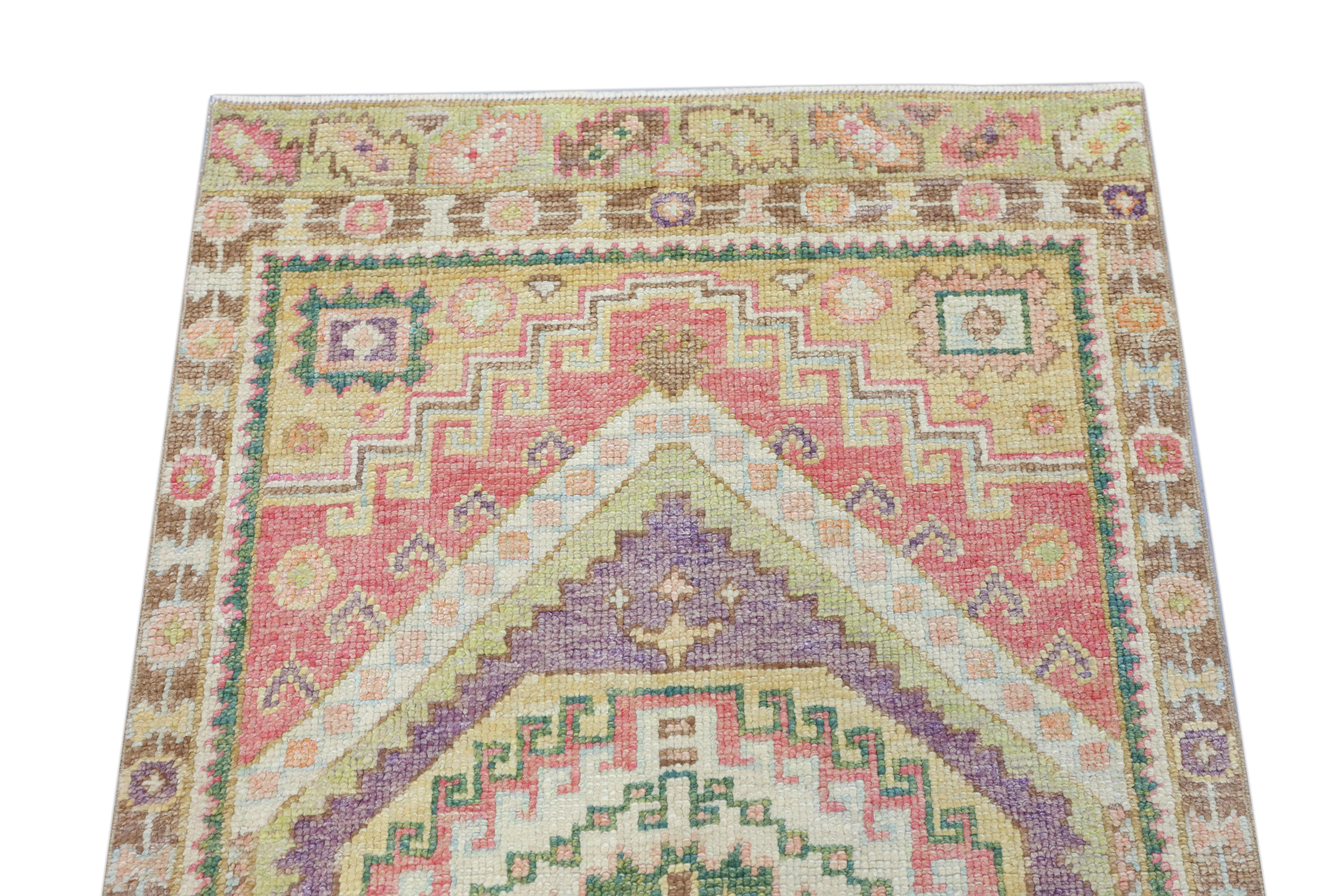 Oushak-Teppich Orientalischer handgeknüpfter türkischer Oushak 2'9
