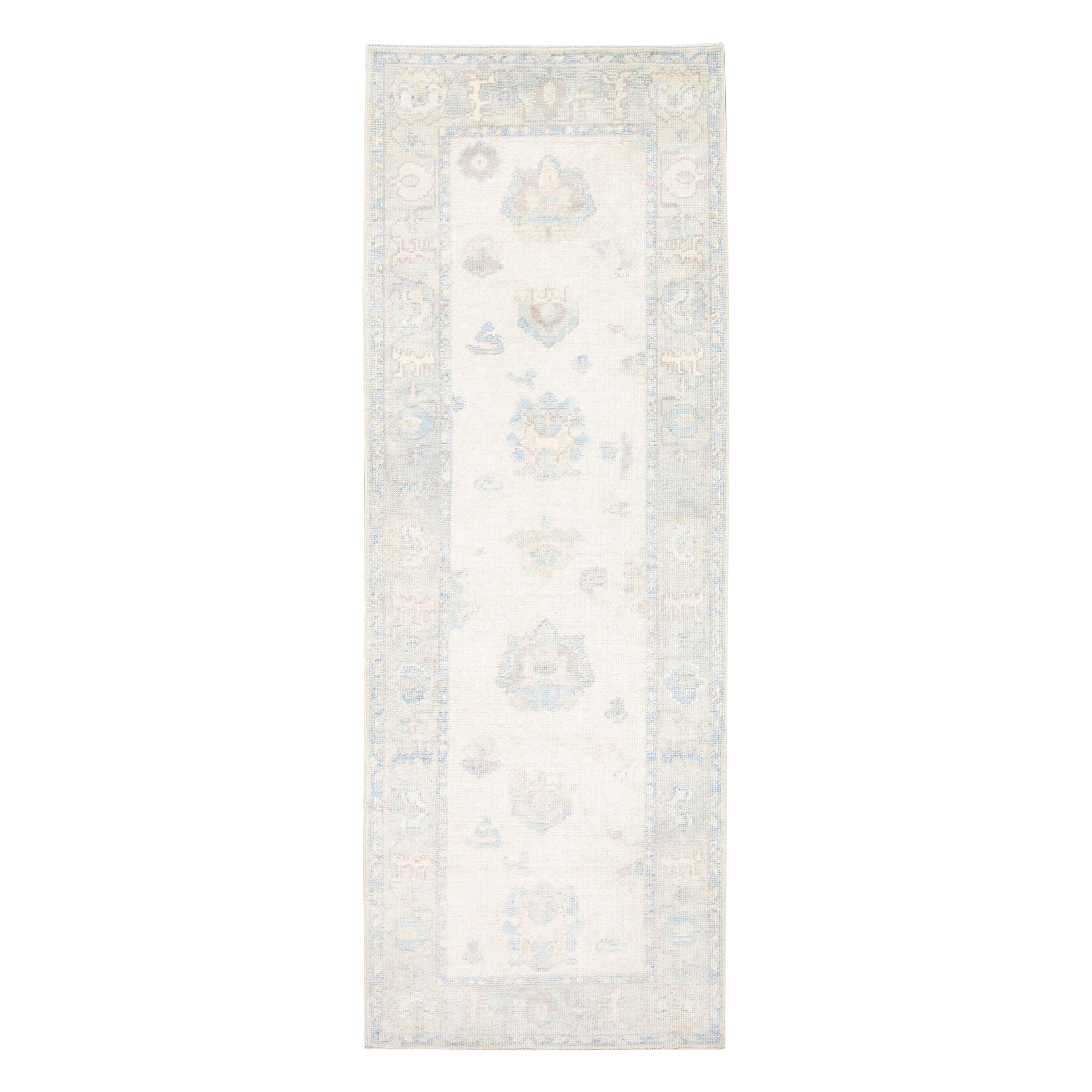 Oushak-Teppich Orientalischer handgeknüpfter türkischer Oushak 2'9" x 7'8" #3975