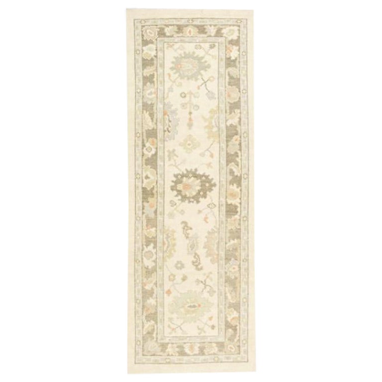 Tappeto Oushak Orientale annodato a mano Turco Oushak 2'9" x 7'9" #679