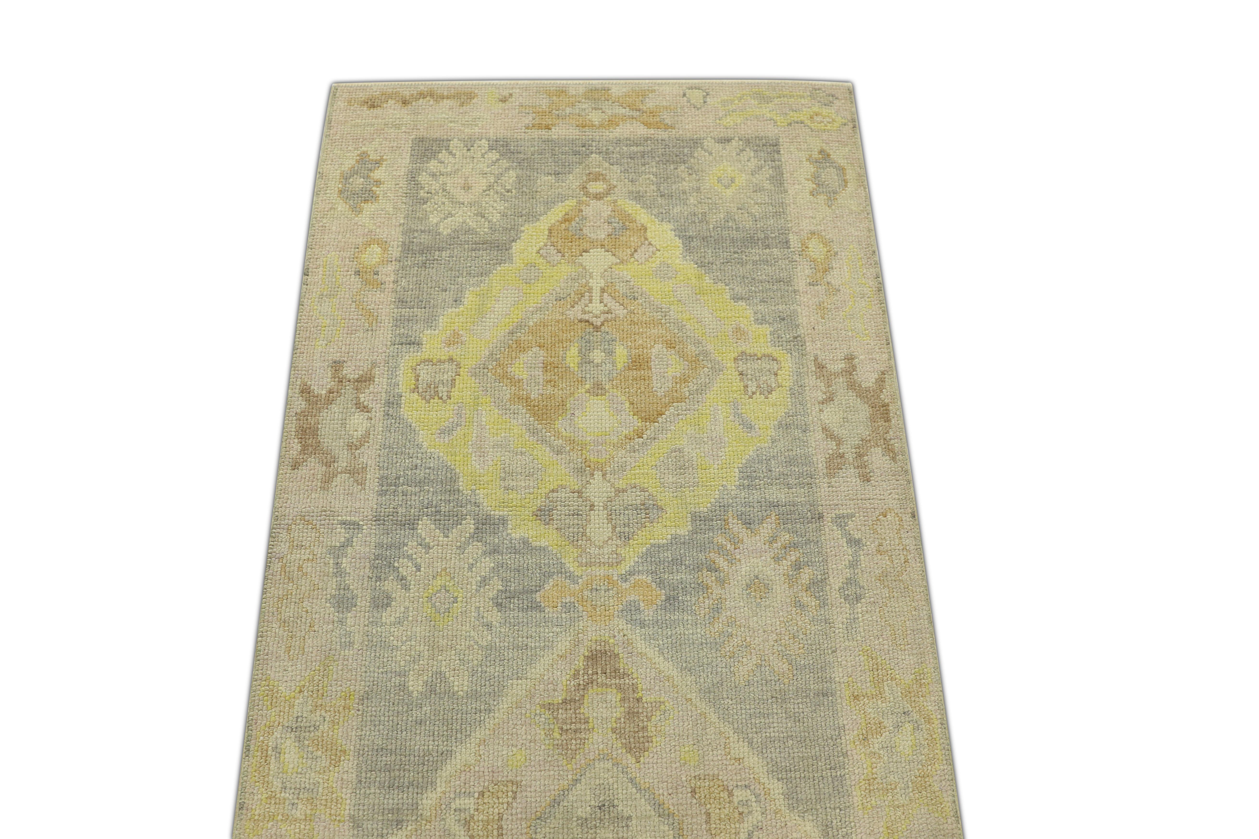 Oushak Rug Oriental Hand Knotted Turkish Oushak 2'9