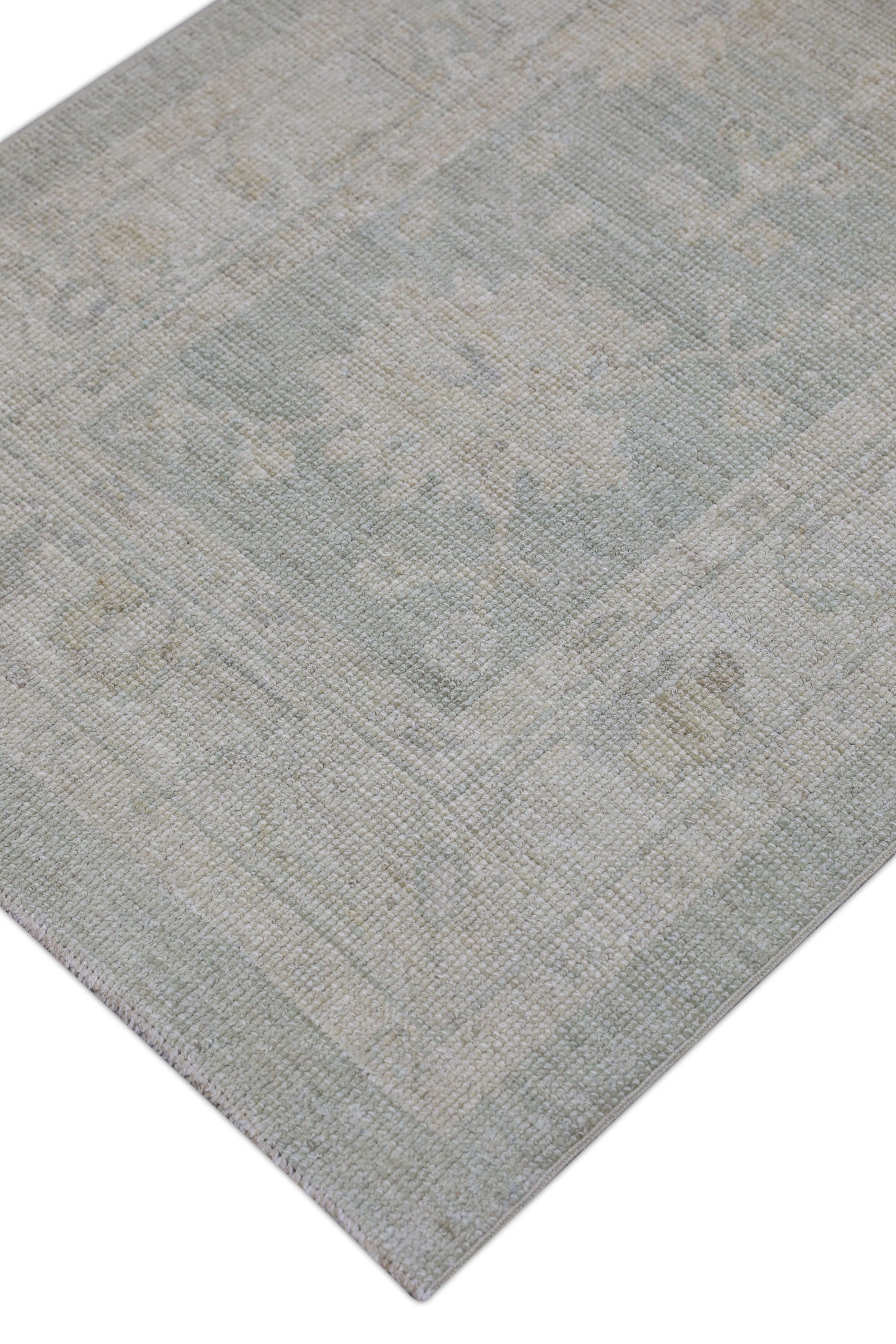 Turc Tapis oriental noué à la main turc Oushak 2'9