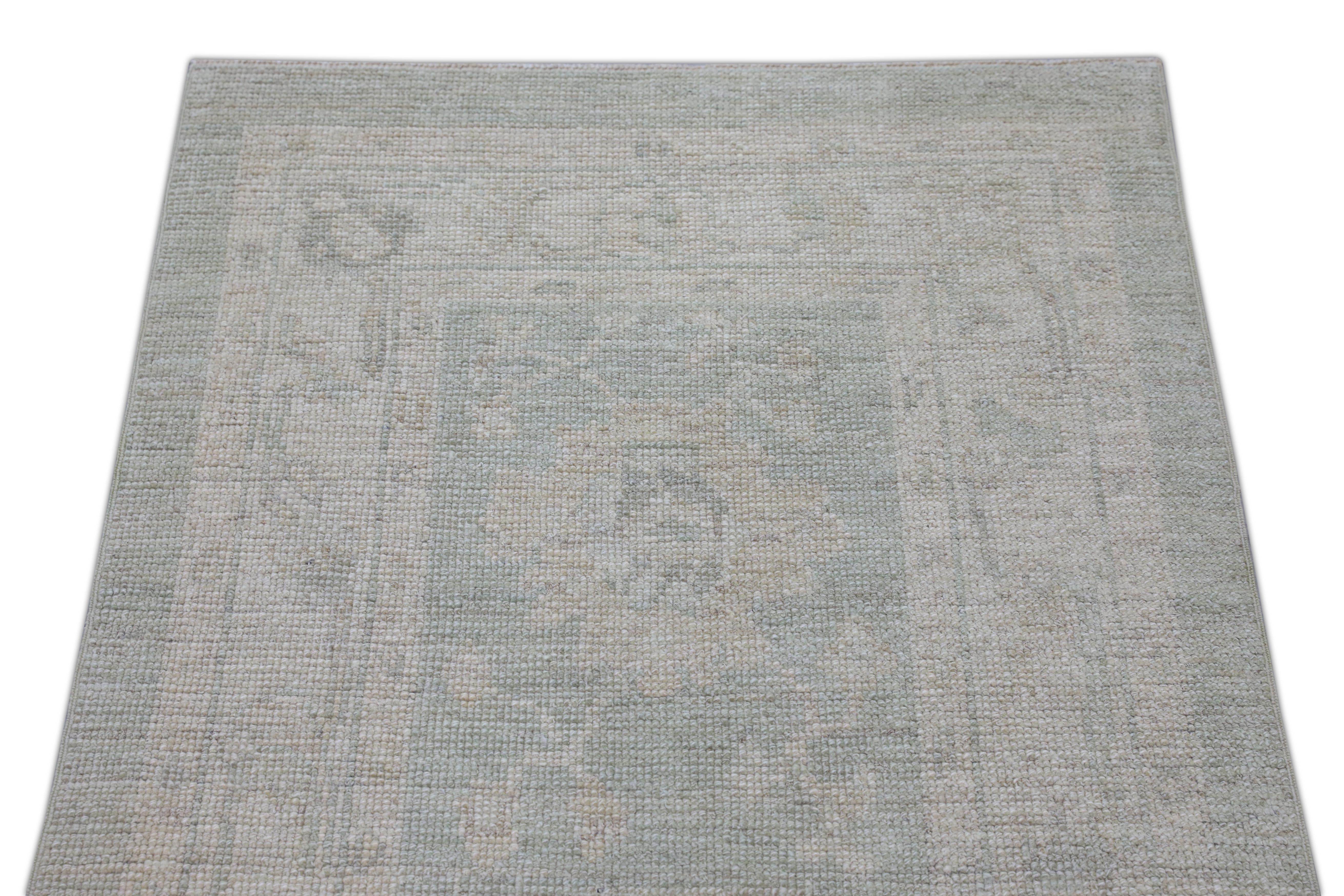 Tapis oriental noué à la main turc Oushak 2'9