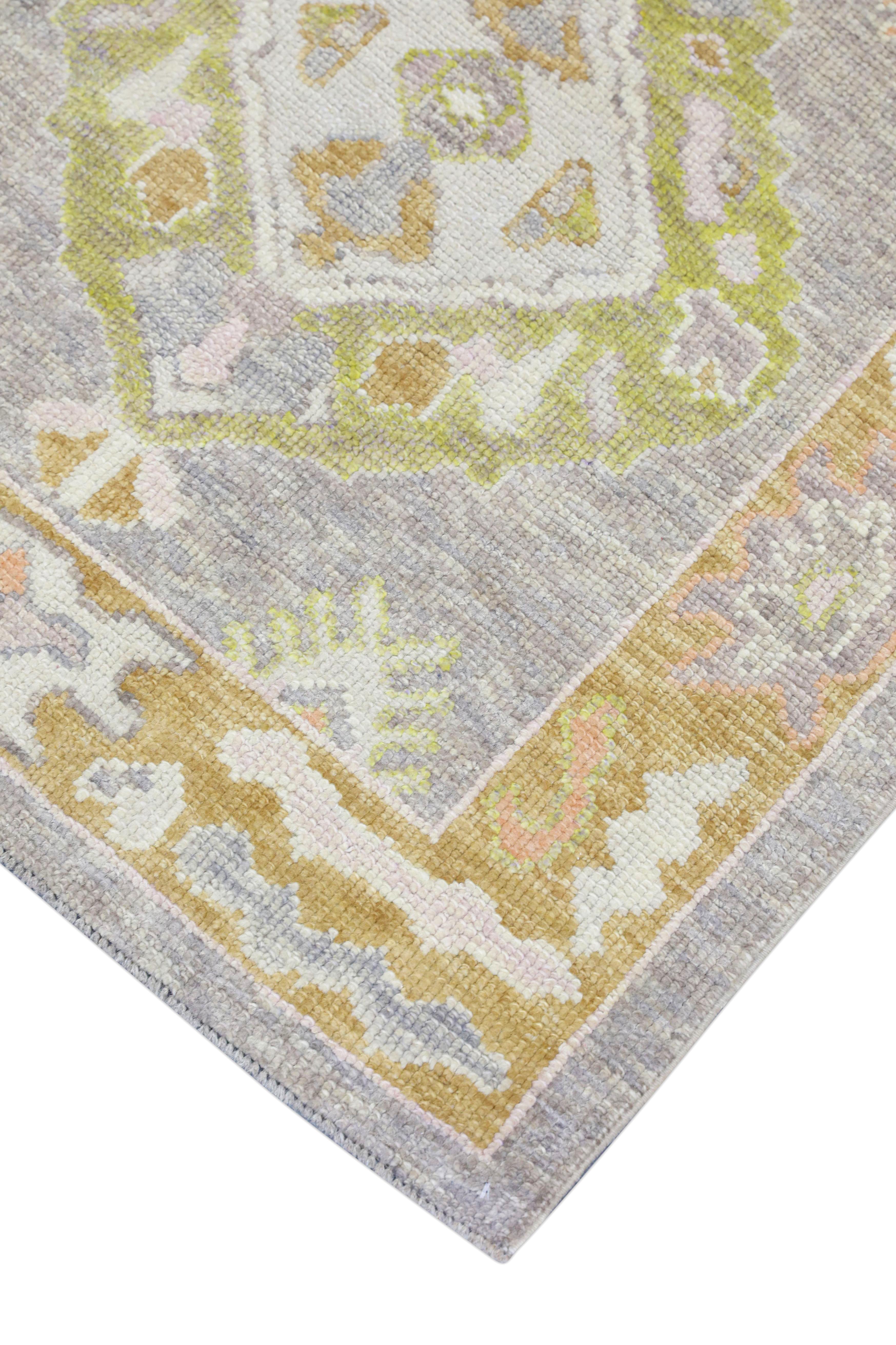 Oushak-Teppich Orientalischer handgeknüpfter türkischer Oushak-Teppich 3' x 10'2