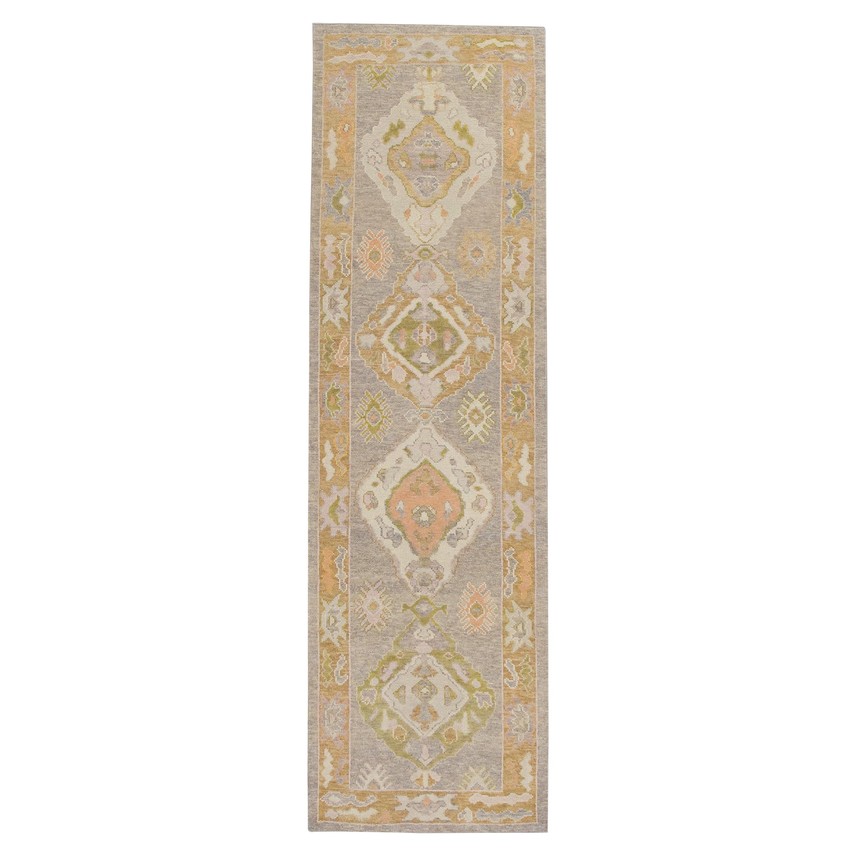 Oushak-Teppich Orientalischer handgeknüpfter türkischer Oushak-Teppich 3' x 10'2" #4119