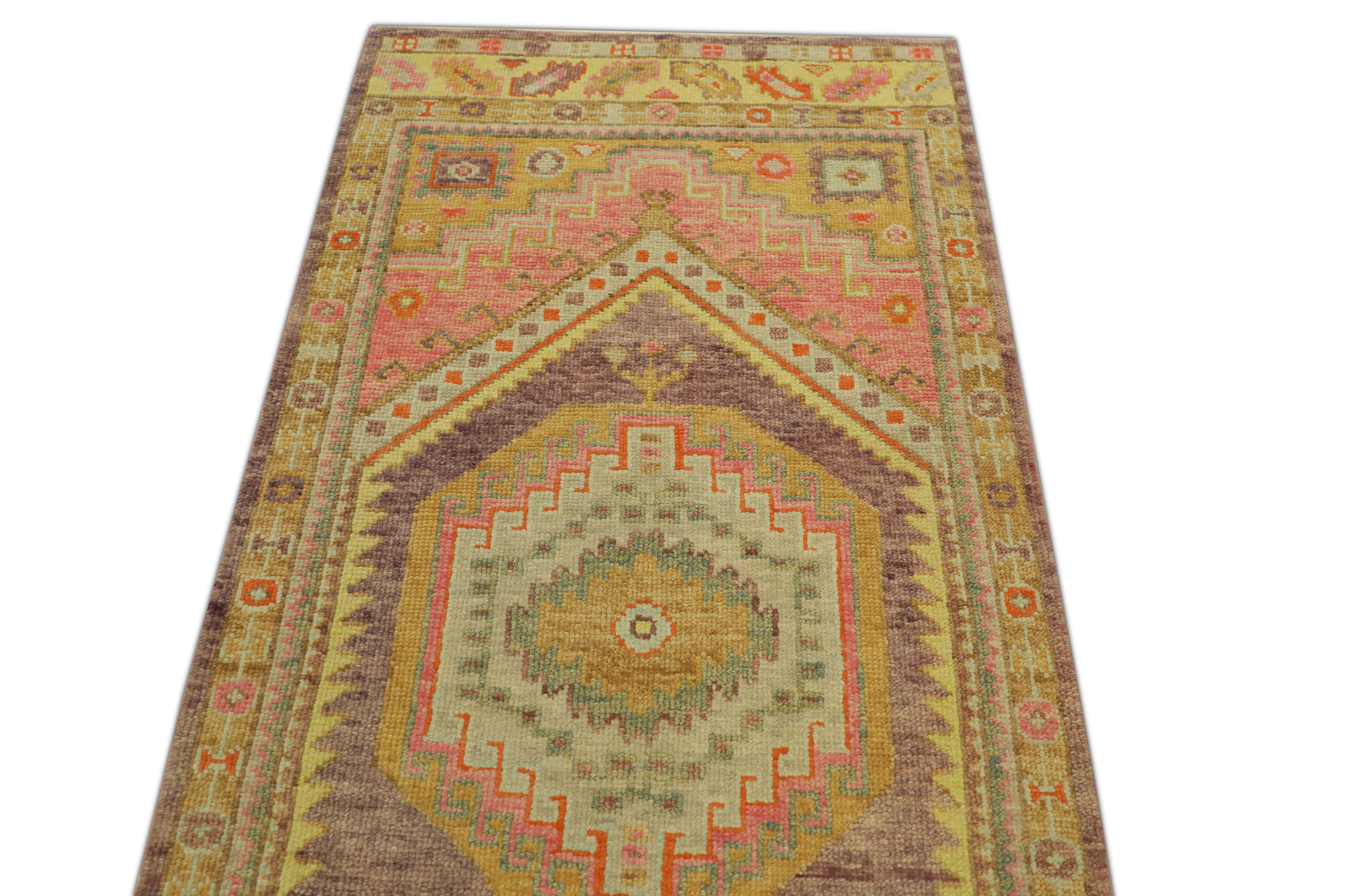 Oushak-Teppich Orientalischer handgeknüpfter türkischer Oushak 3' x 10'6
